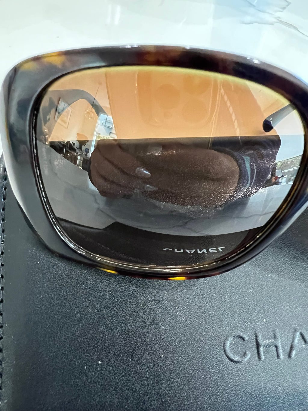 CHANEL CC Turnlock Sunglasses Tortoise