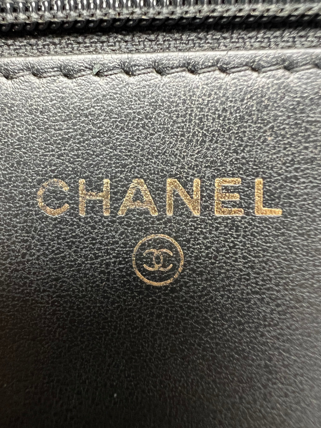 Chanel Caviar Quilted Boy Wallet On Chain WOC Black