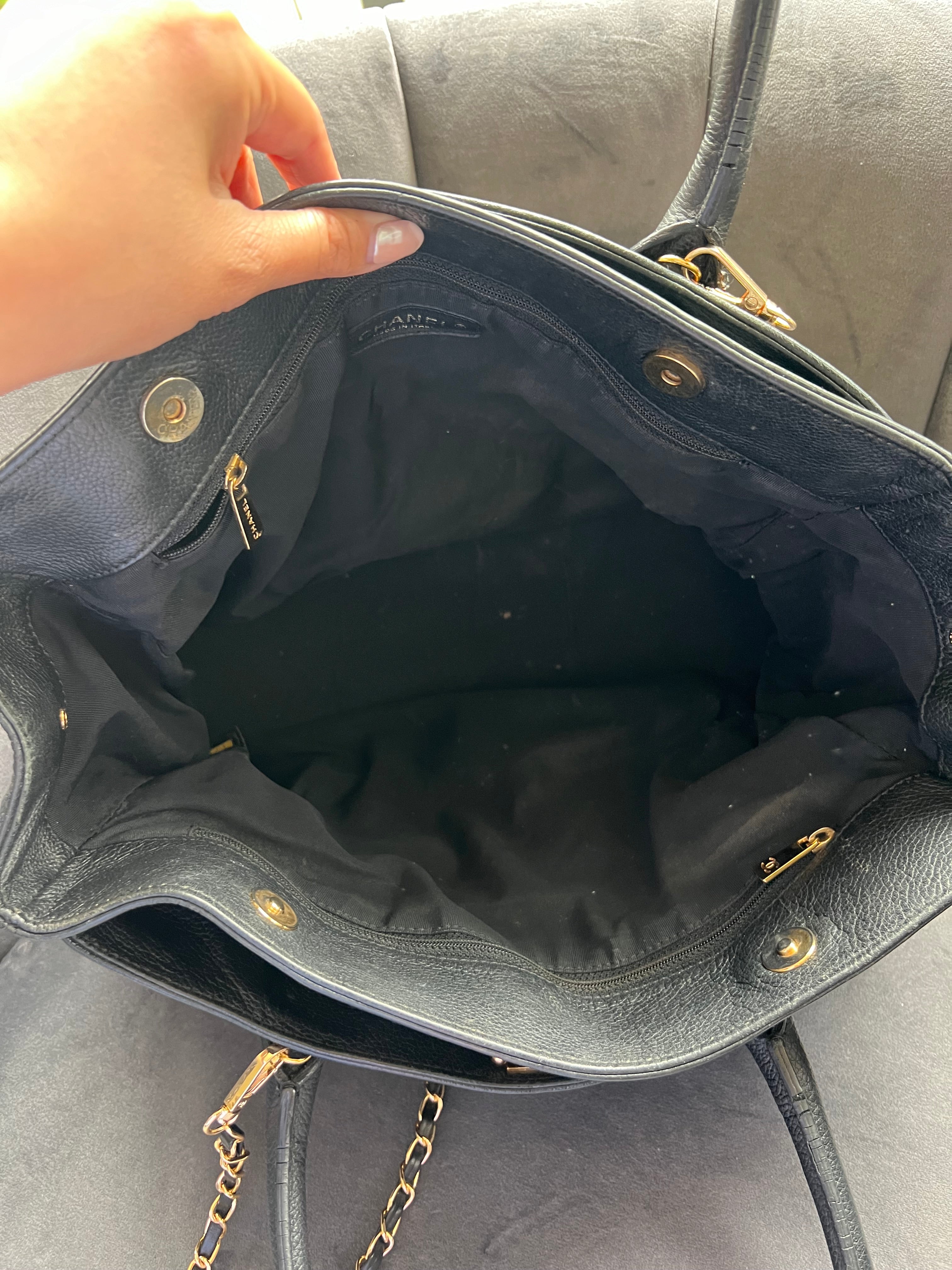 Chanel Caviar Executive Tote Bag 24k gold turn lock