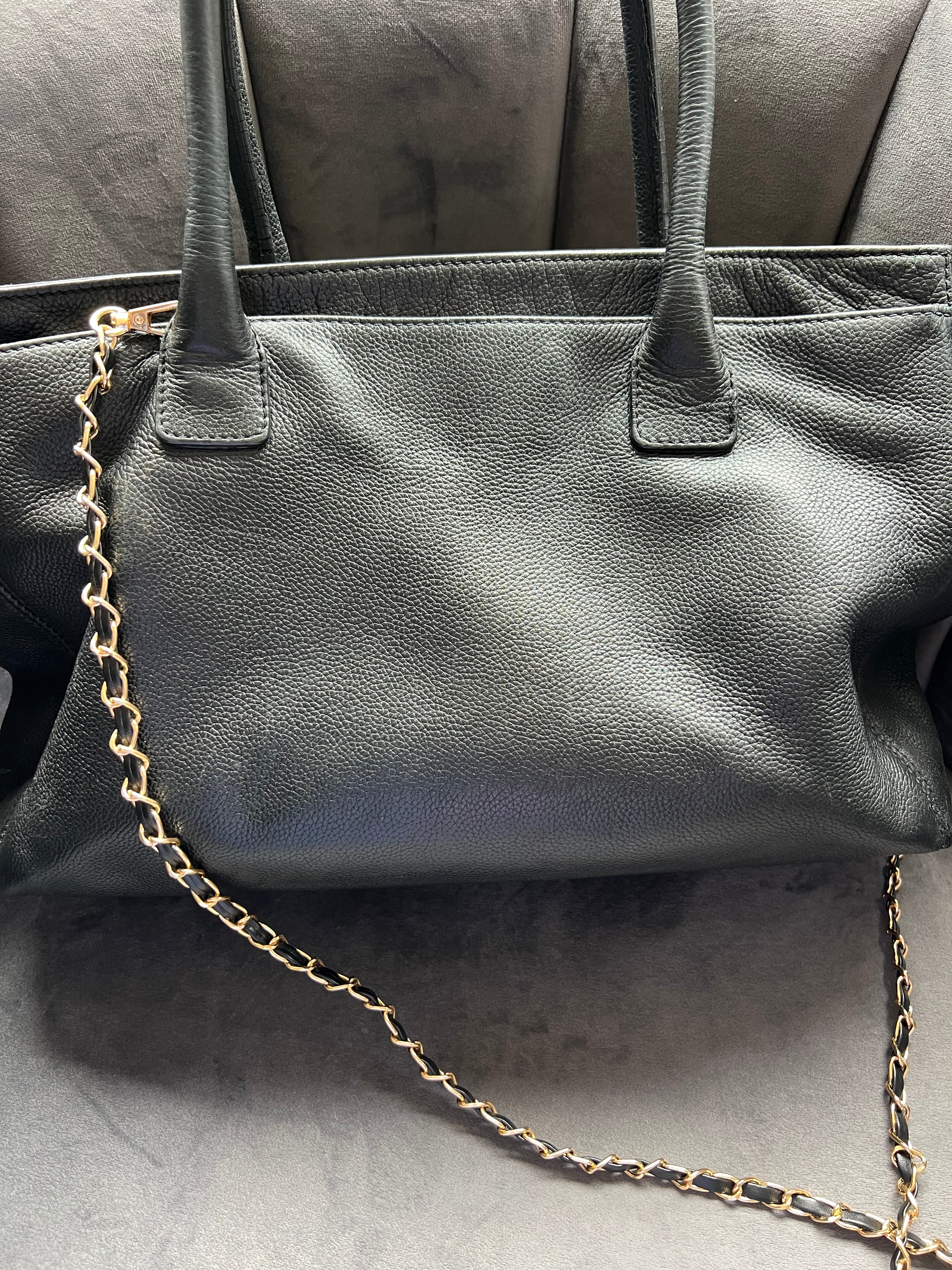 Chanel Caviar Executive Tote Bag 24k gold turn lock