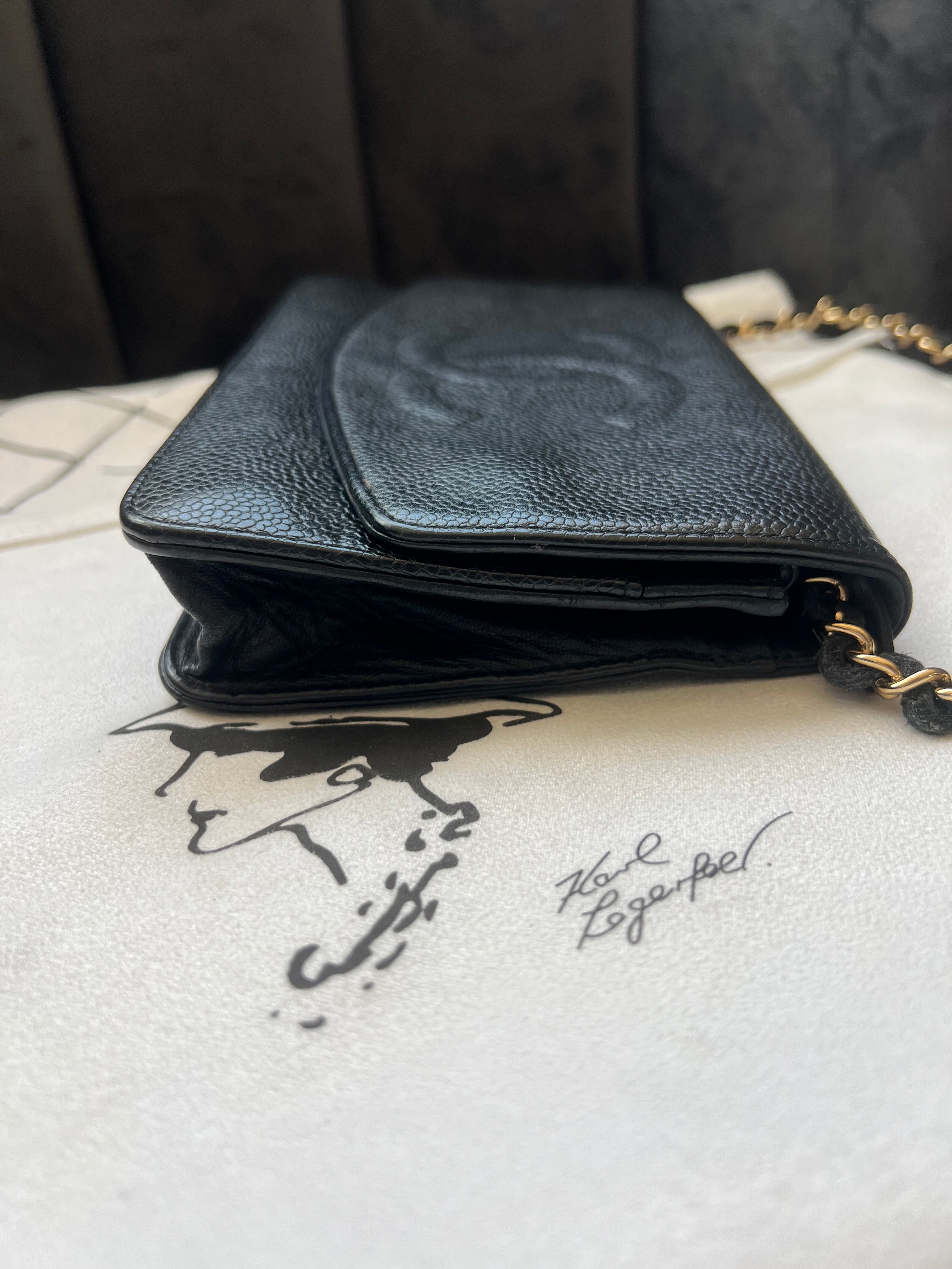 CHANEL Caviar Timeless Wallet On Chain