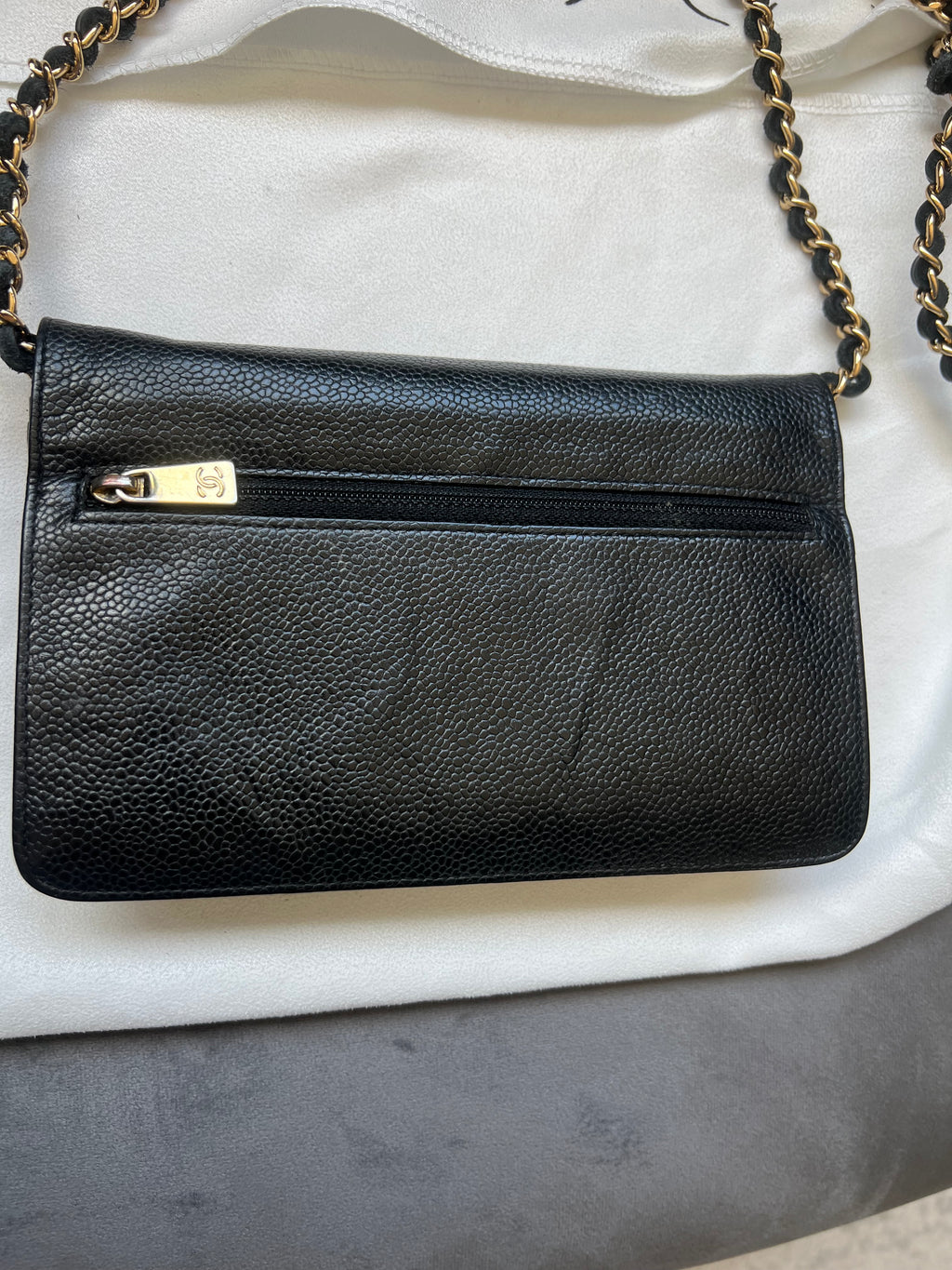 CHANEL Caviar Timeless Wallet On Chain