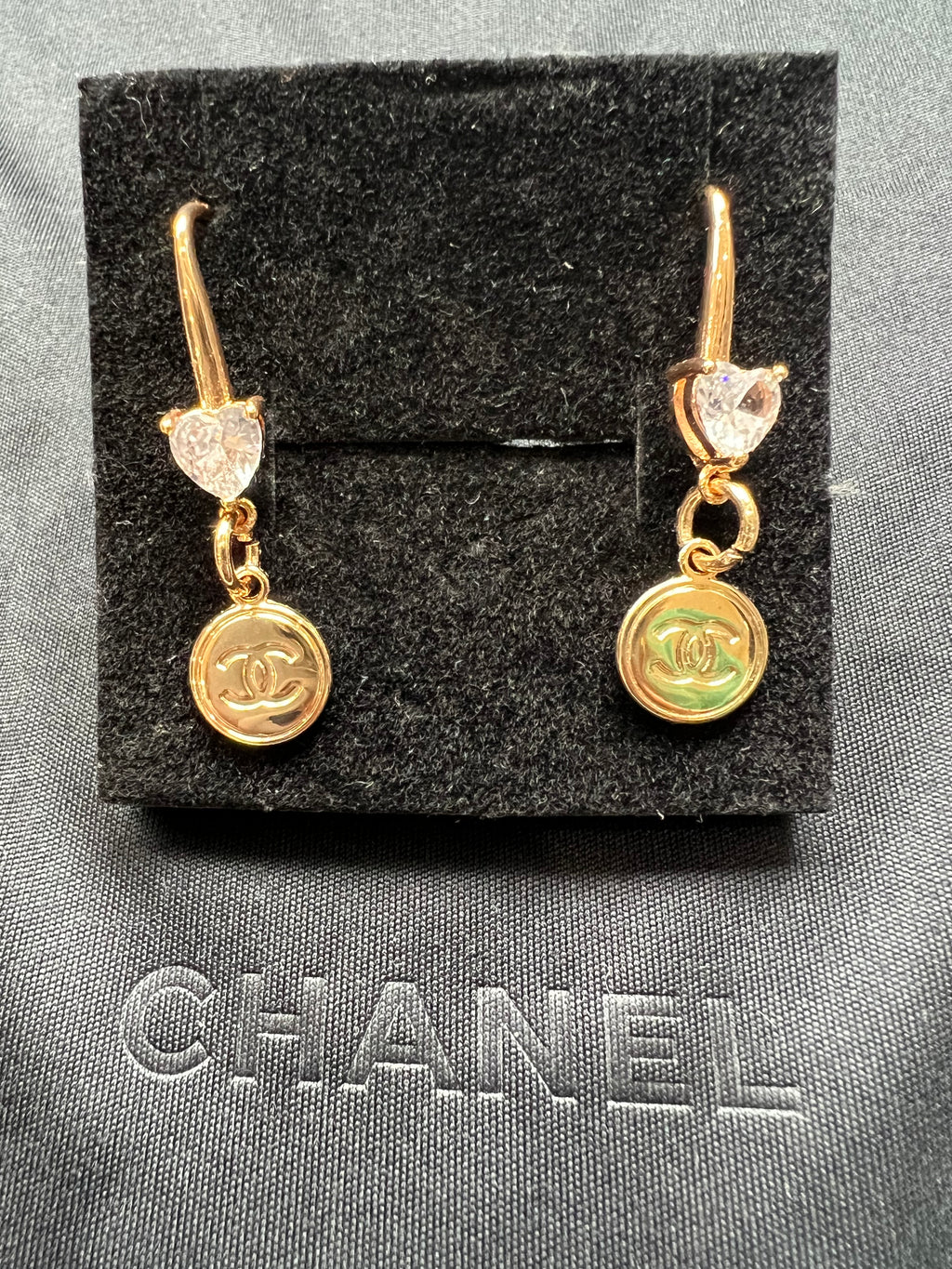 Chanel CC charm earrings