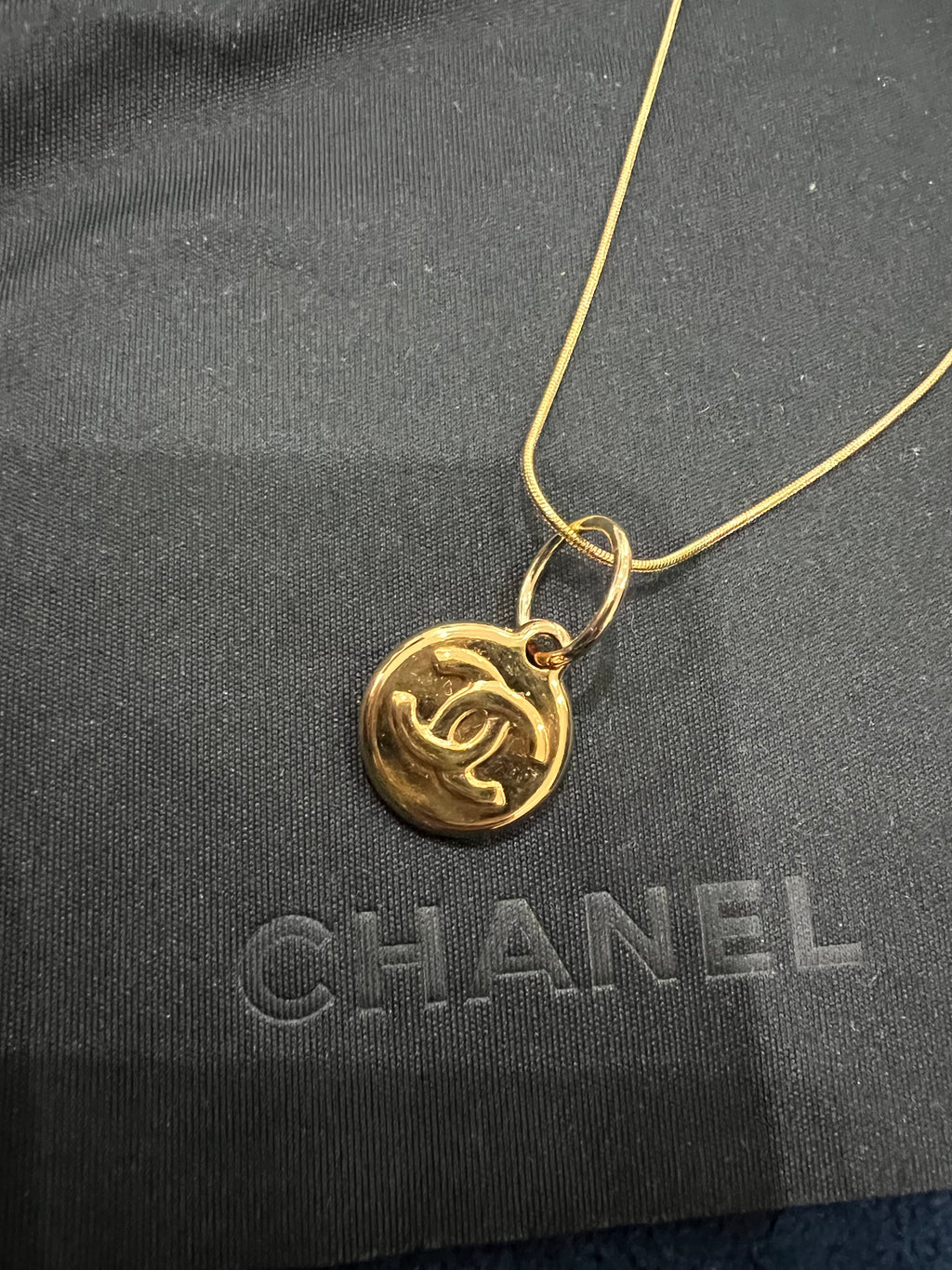 Chanel CC charm necklace