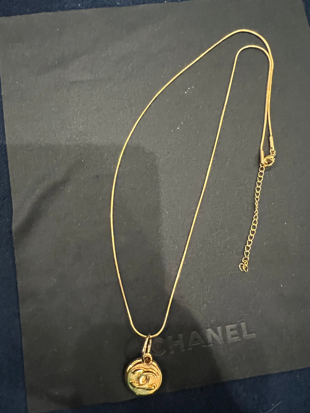 Chanel CC charm necklace
