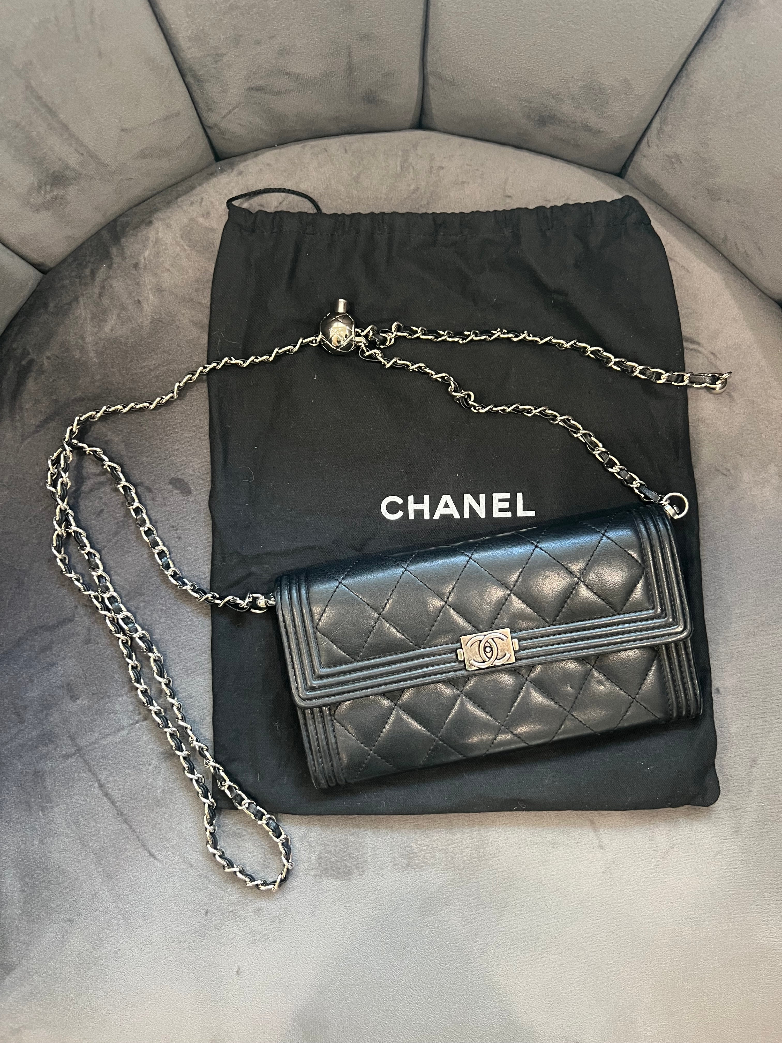 Chanel Boy wallet on chain