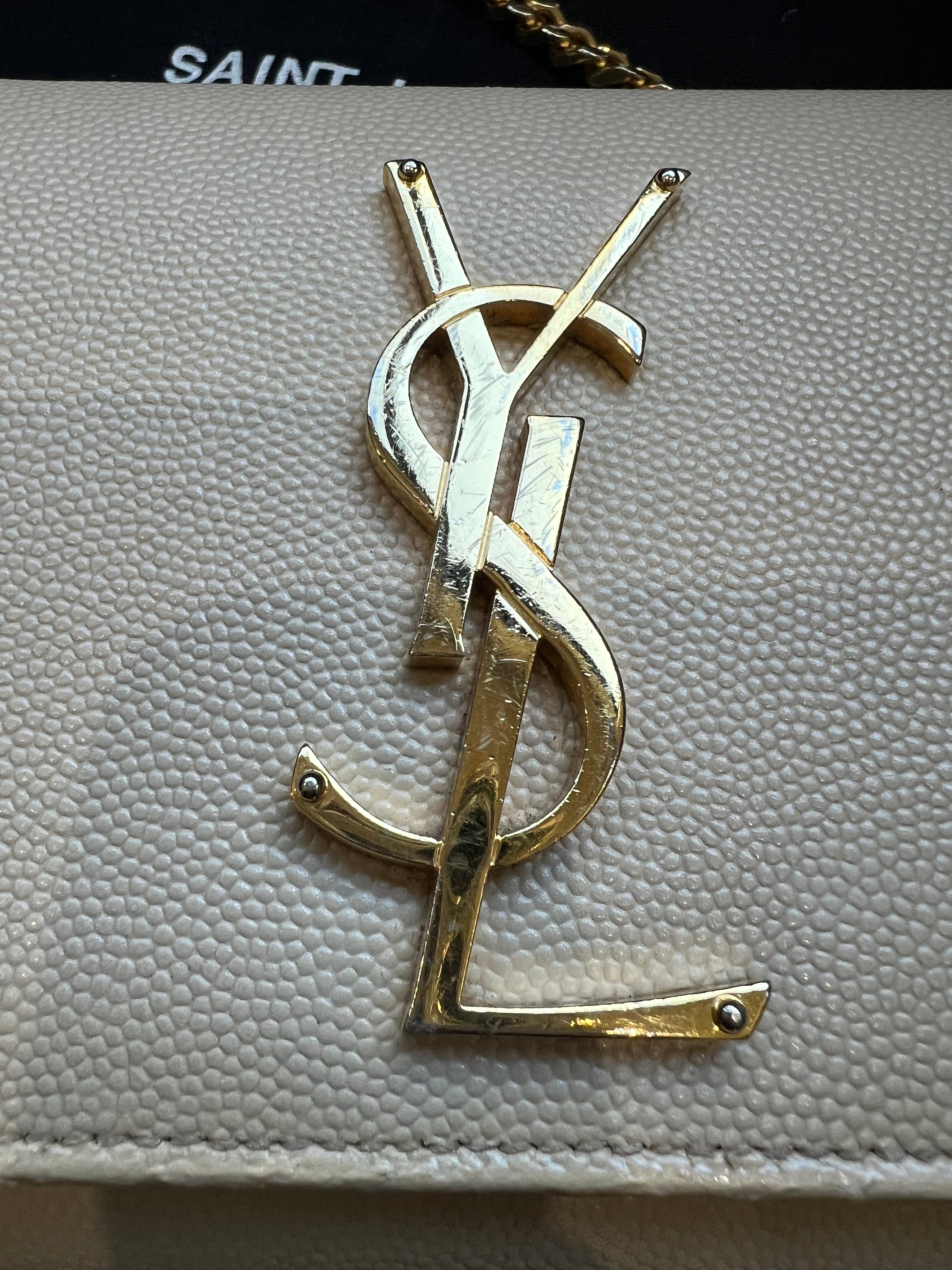 YSL beige Kate bag in small