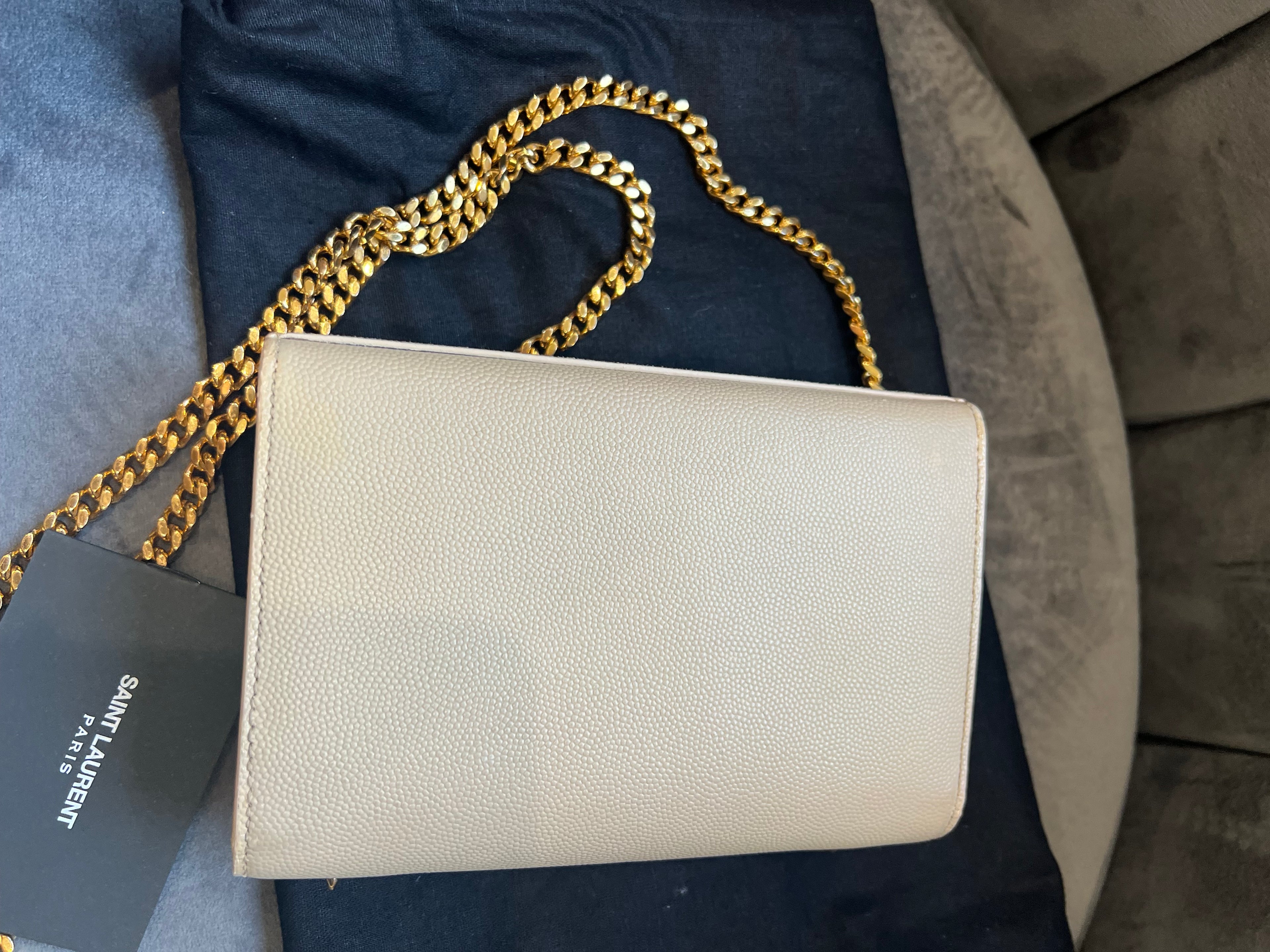 YSL beige Kate bag in small