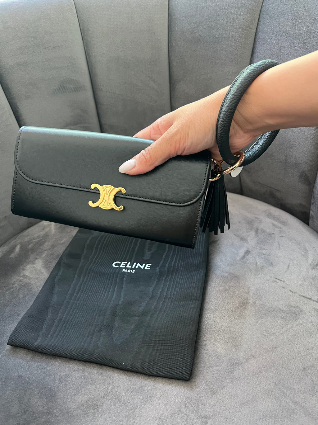 Celine Triomphe wallet on chain