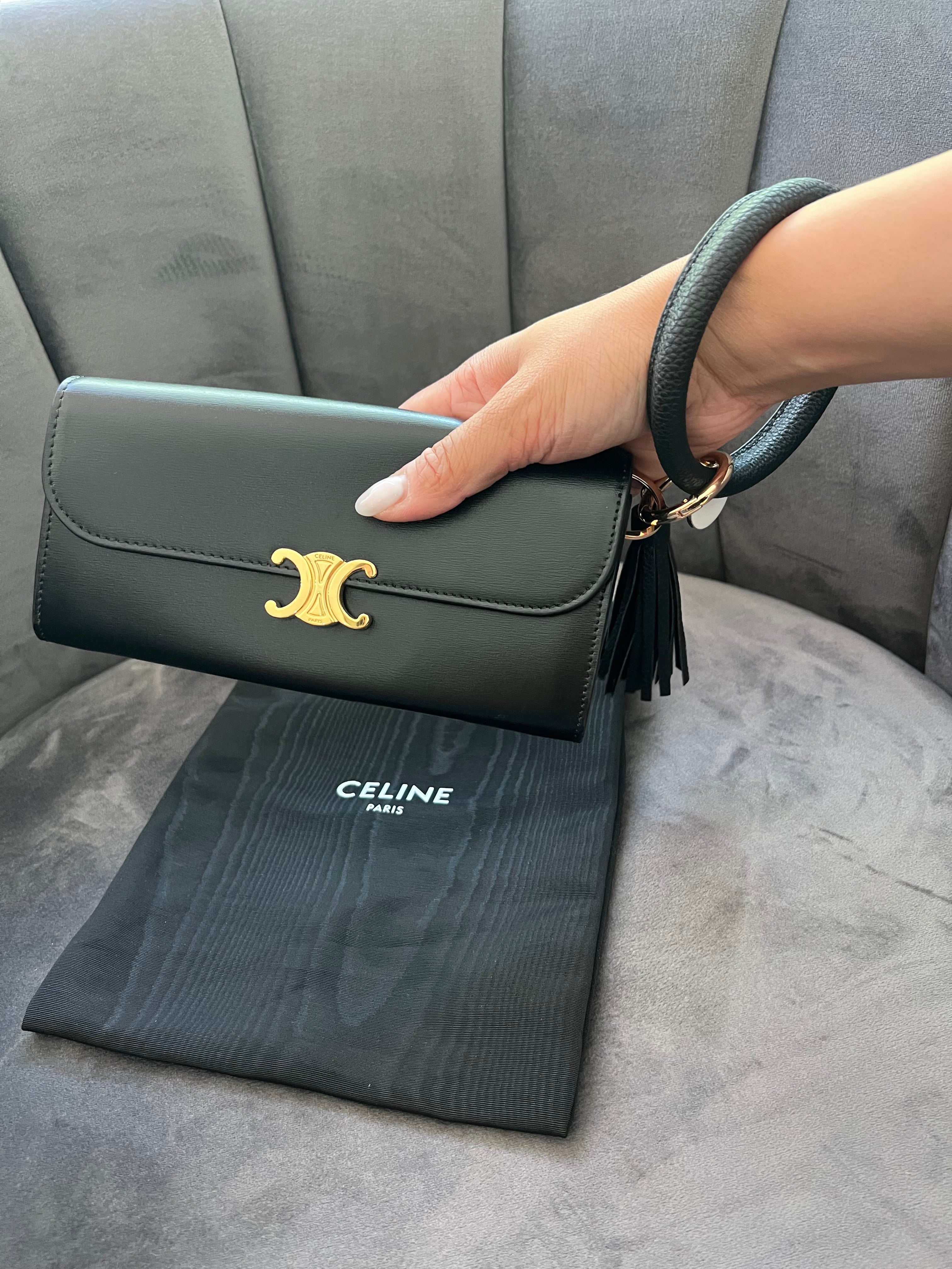 Celine Triomphe wallet on chain