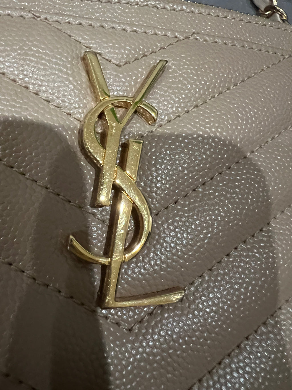 Beige Yves Saint Laurent wristlet / crossbody