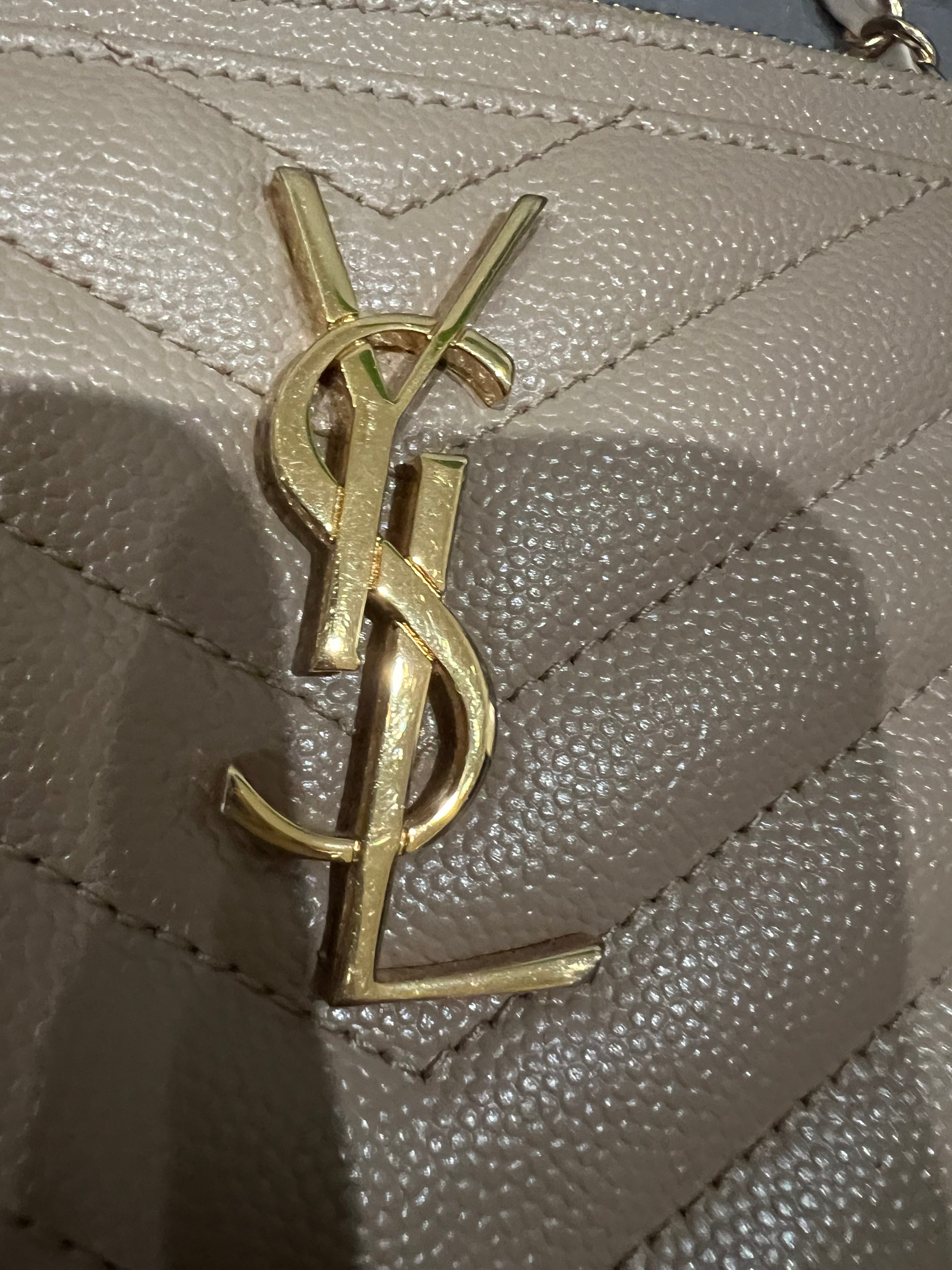 Beige Yves Saint Laurent wristlet / crossbody