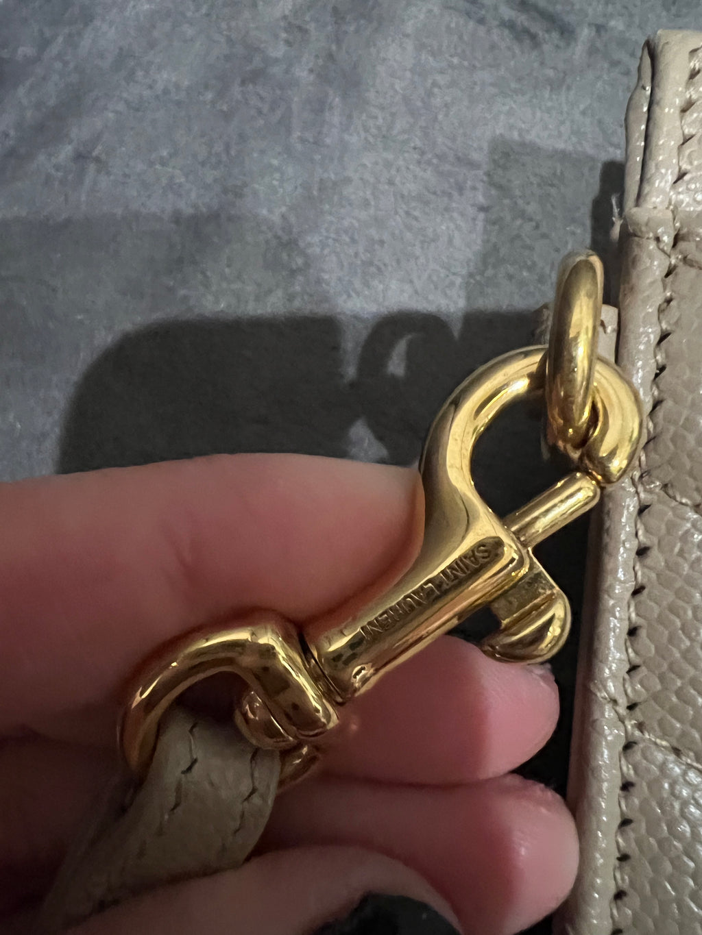 Beige Yves Saint Laurent wristlet / crossbody