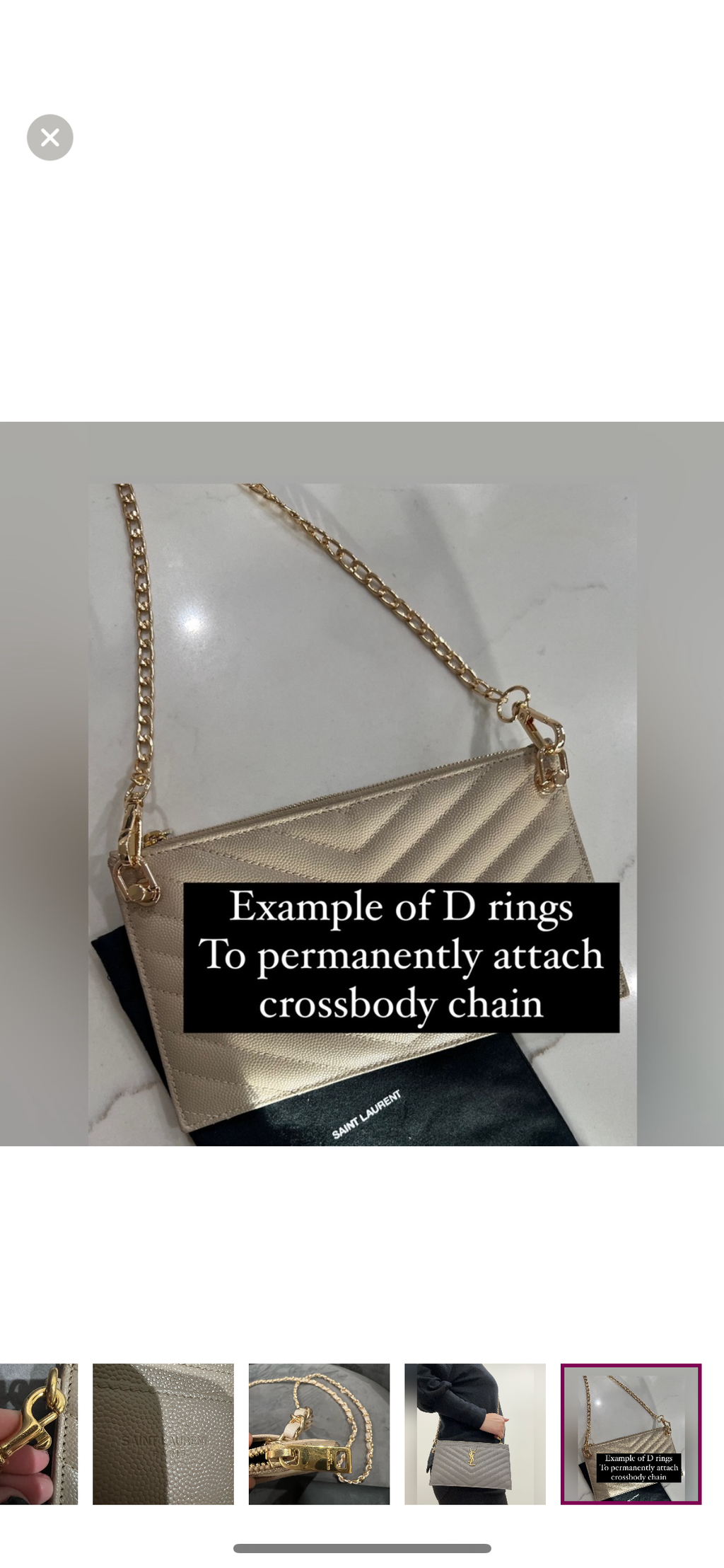 Beige Yves Saint Laurent wristlet / crossbody