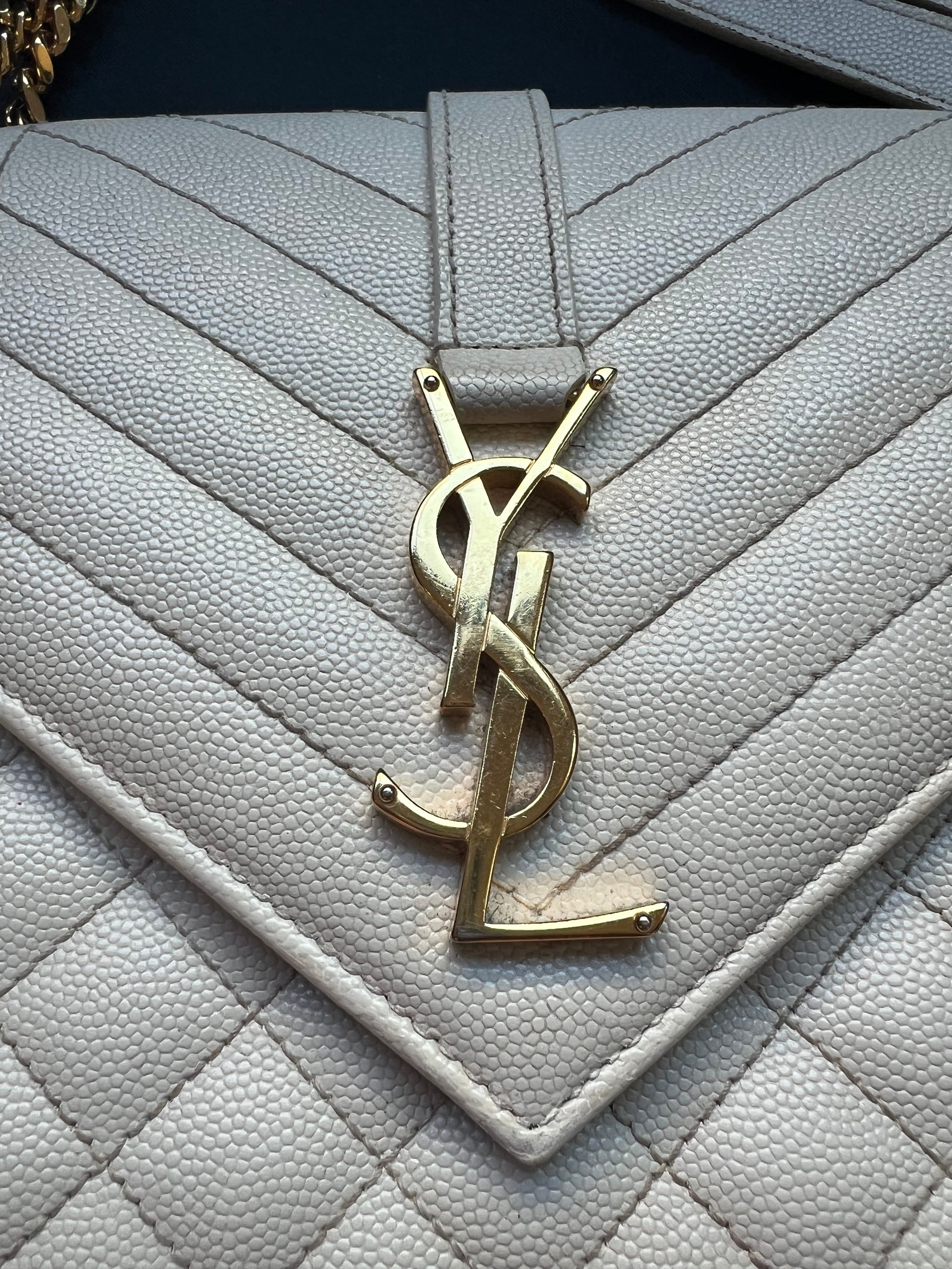 YSL mixed matelasse envelope bag