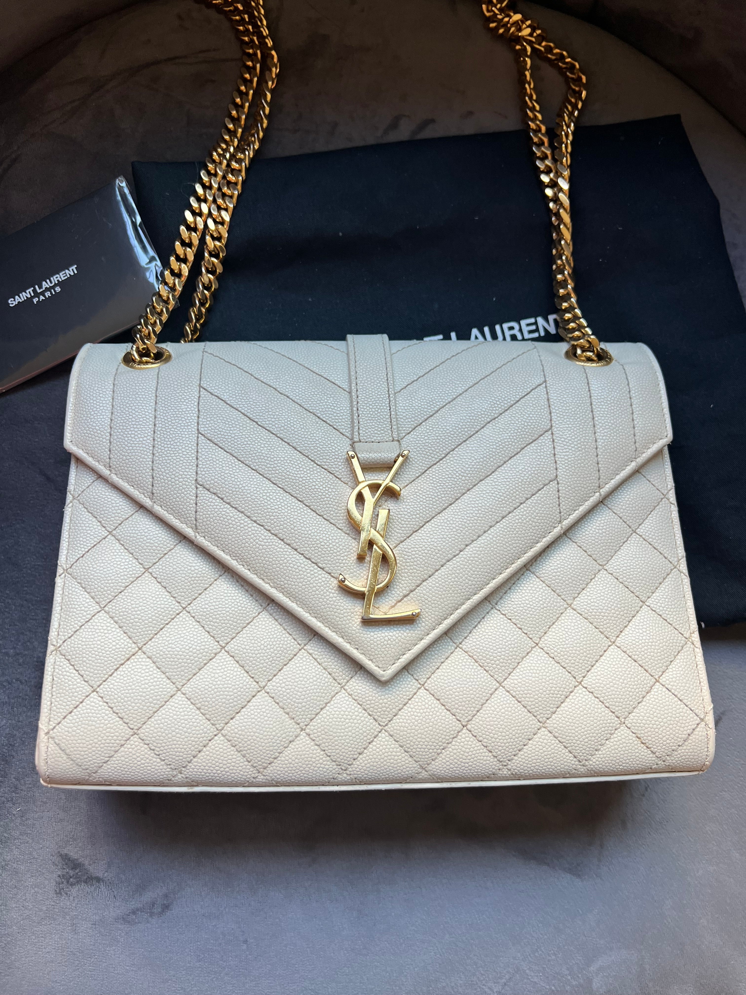 YSL mixed matelasse envelope bag