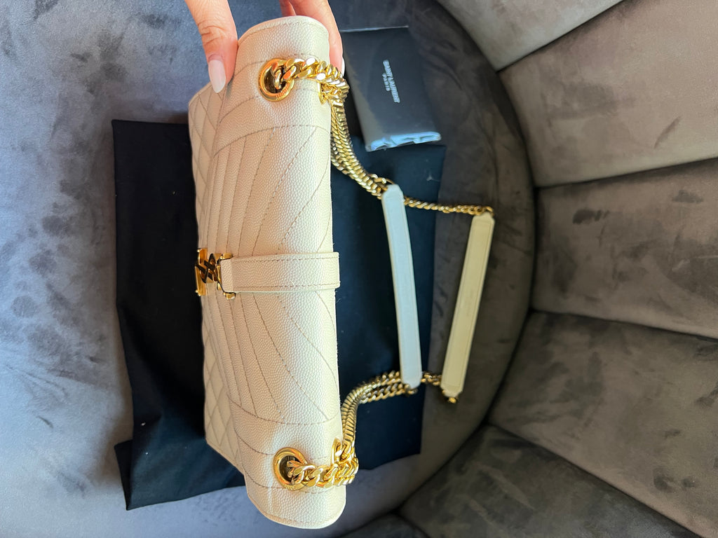 YSL mixed matelasse envelope bag