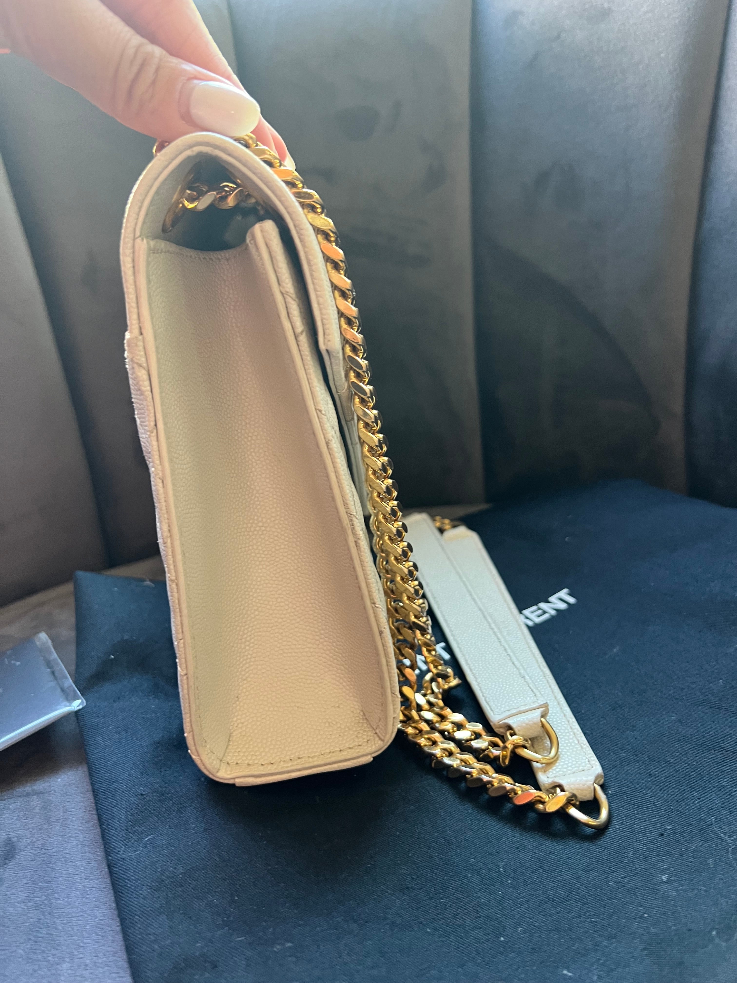 YSL mixed matelasse envelope bag