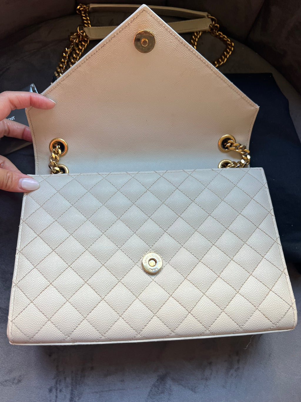 YSL mixed matelasse envelope bag
