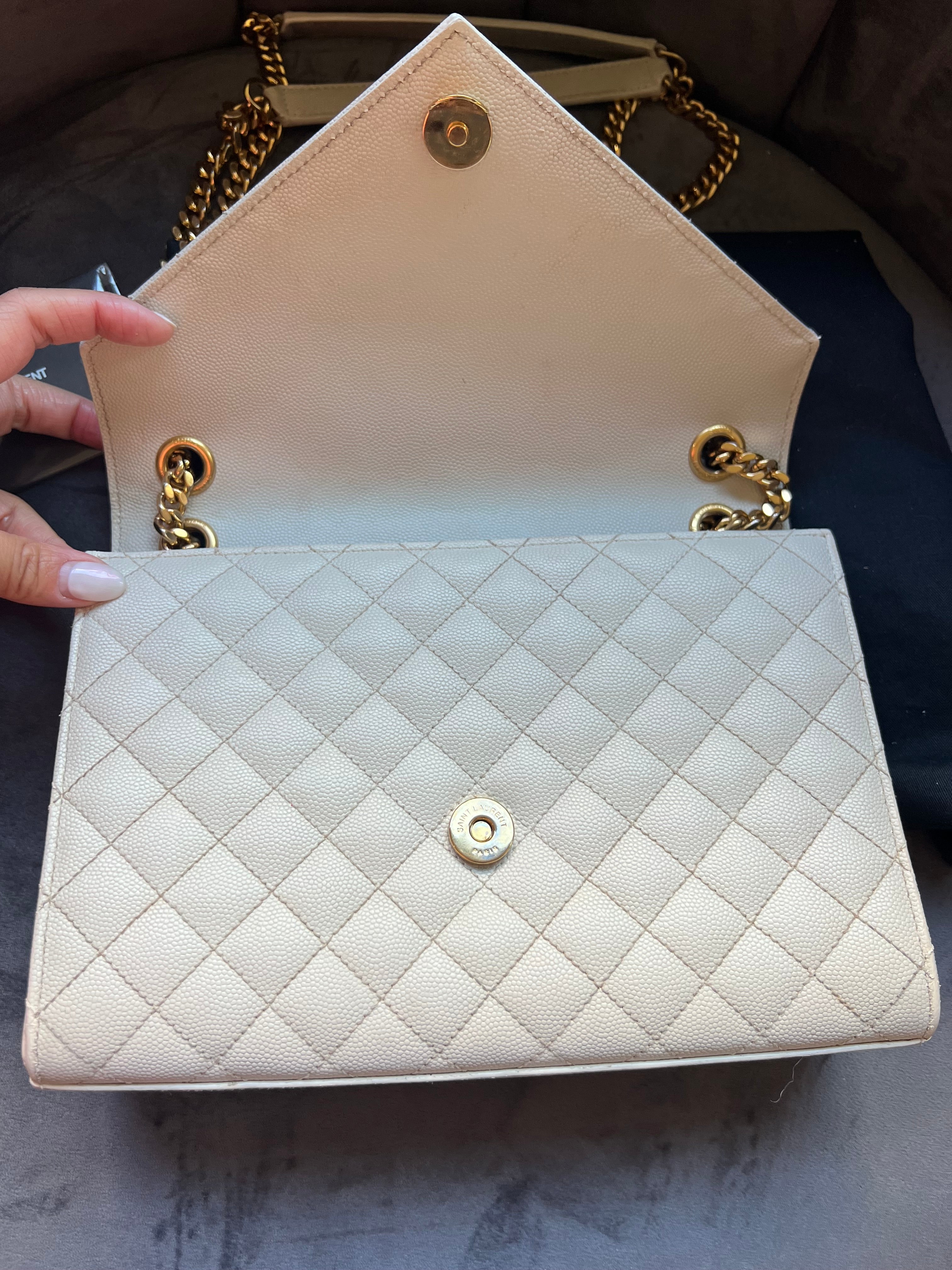 YSL mixed matelasse envelope bag
