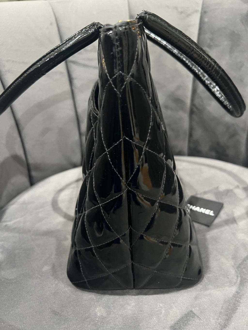 Chanel Medallion Tote Patent Black