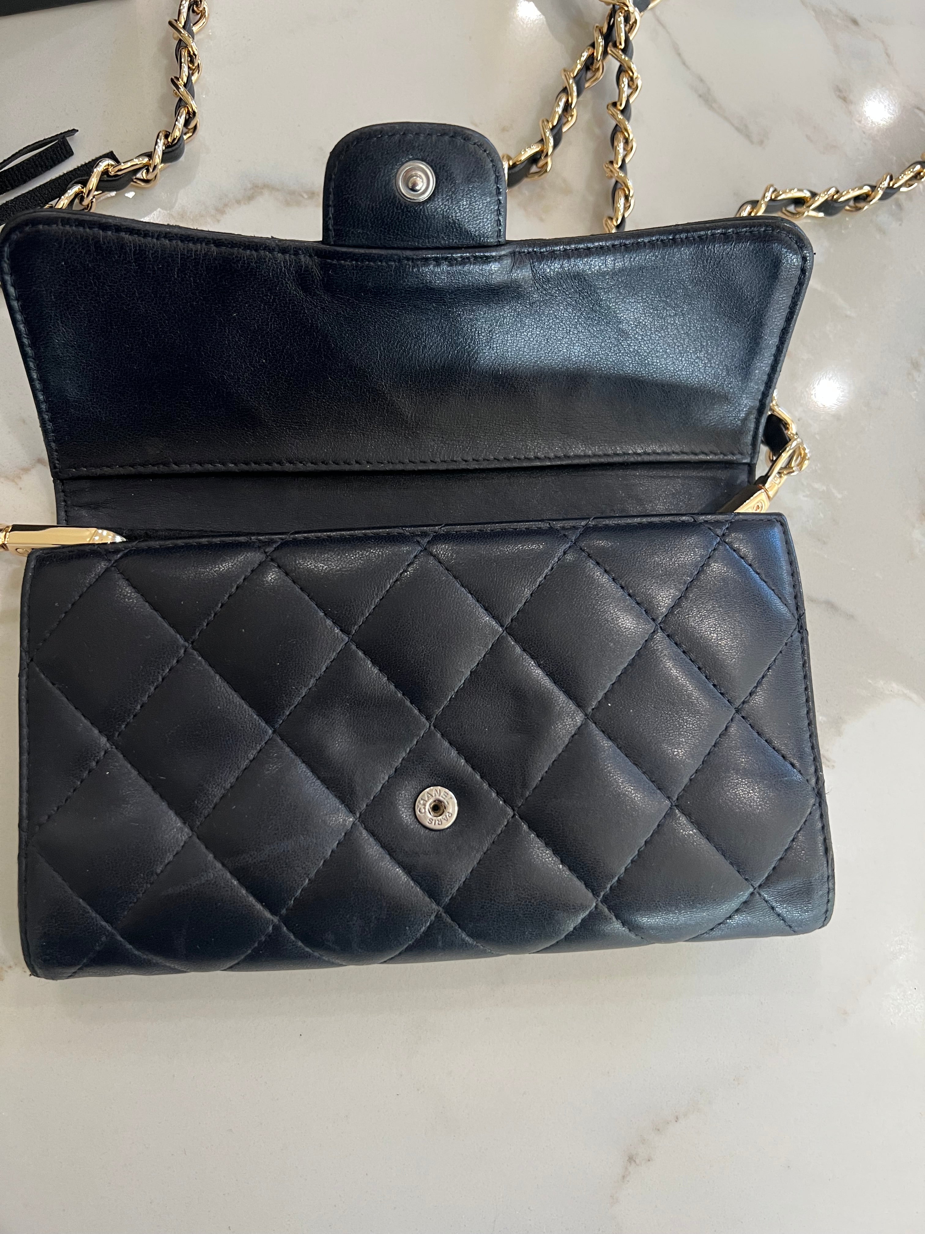Chanel timeless wallet on chain