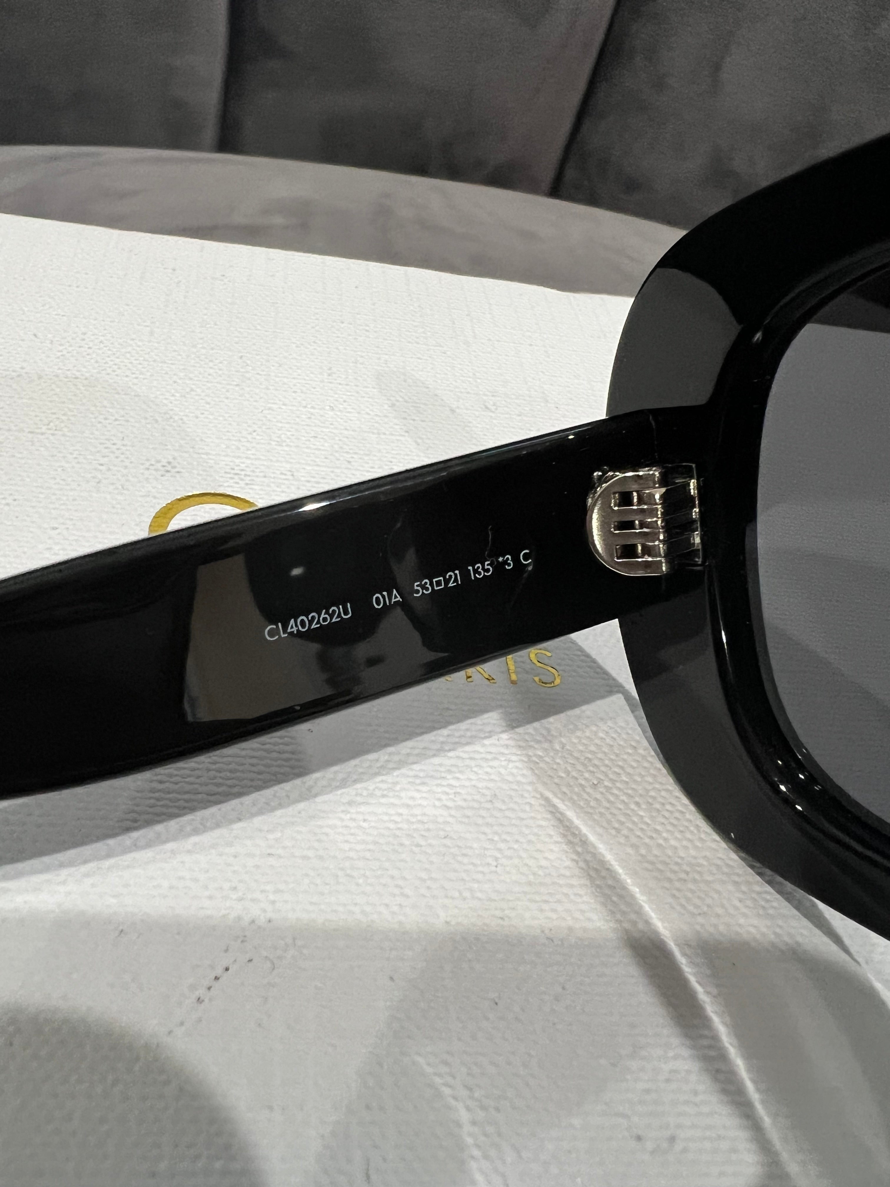 Celine Black Sunglasses with Triomphe Gold Accent