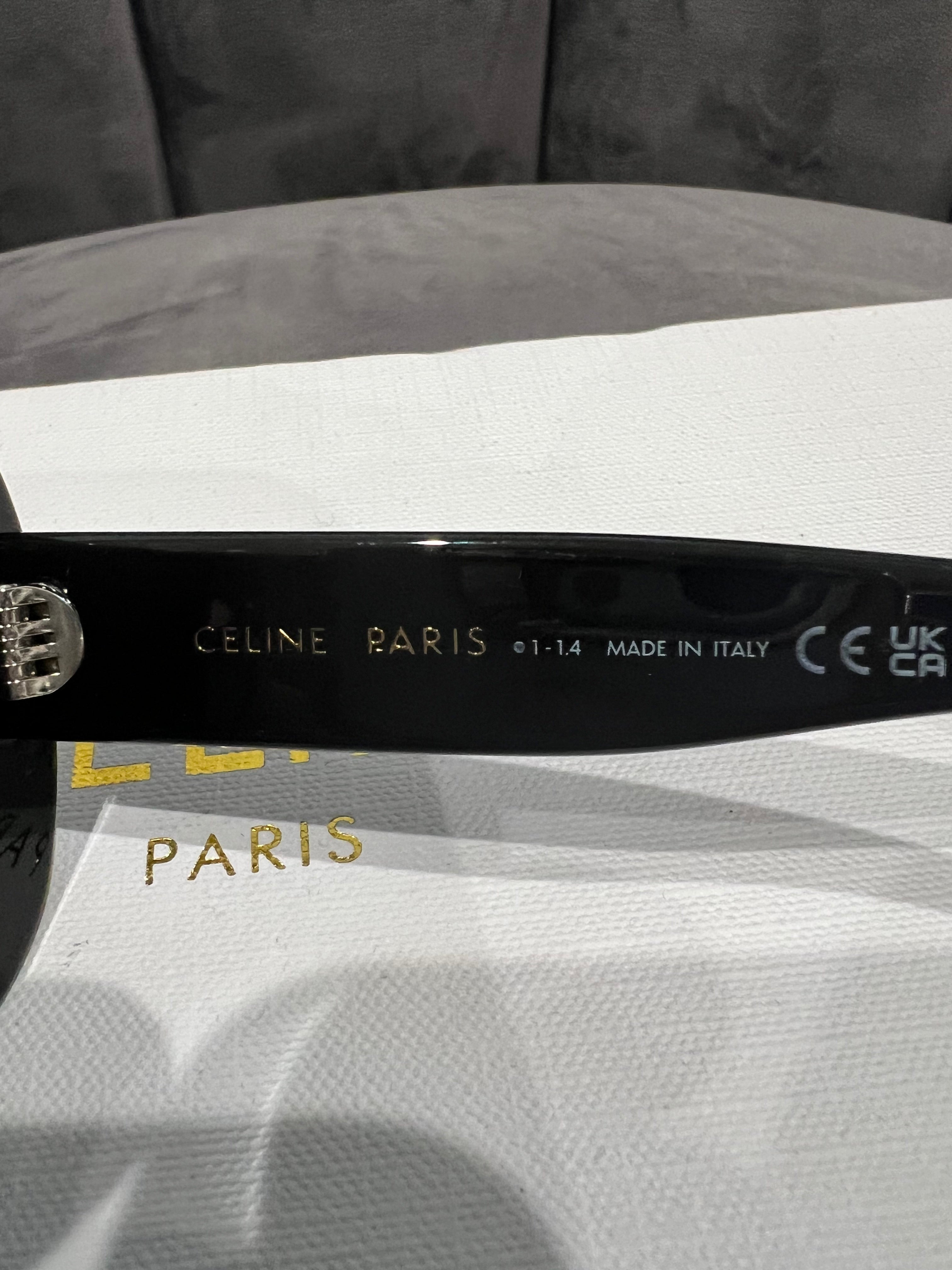 Celine Black Sunglasses with Triomphe Gold Accent