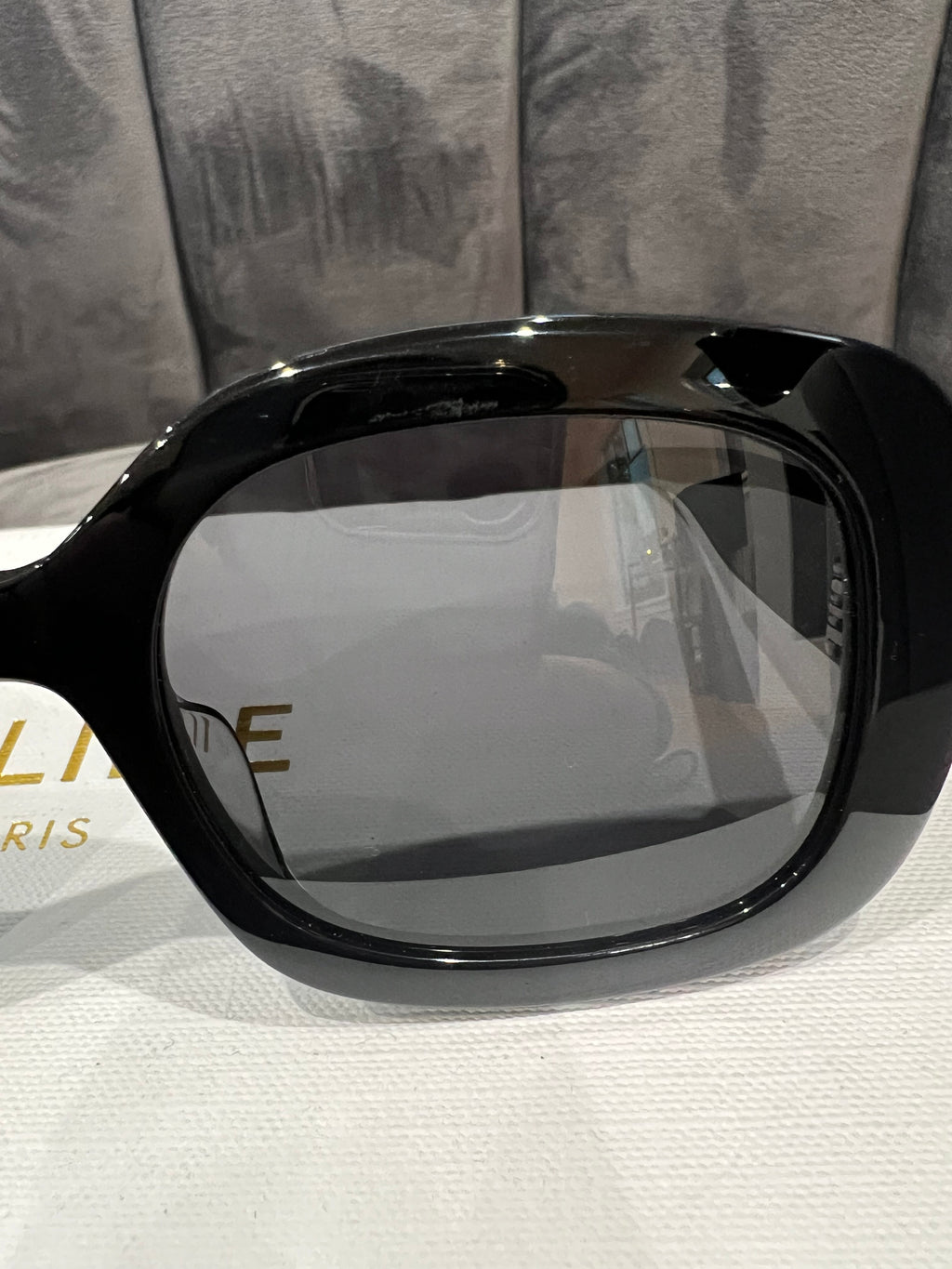 Celine Black Sunglasses with Triomphe Gold Accent