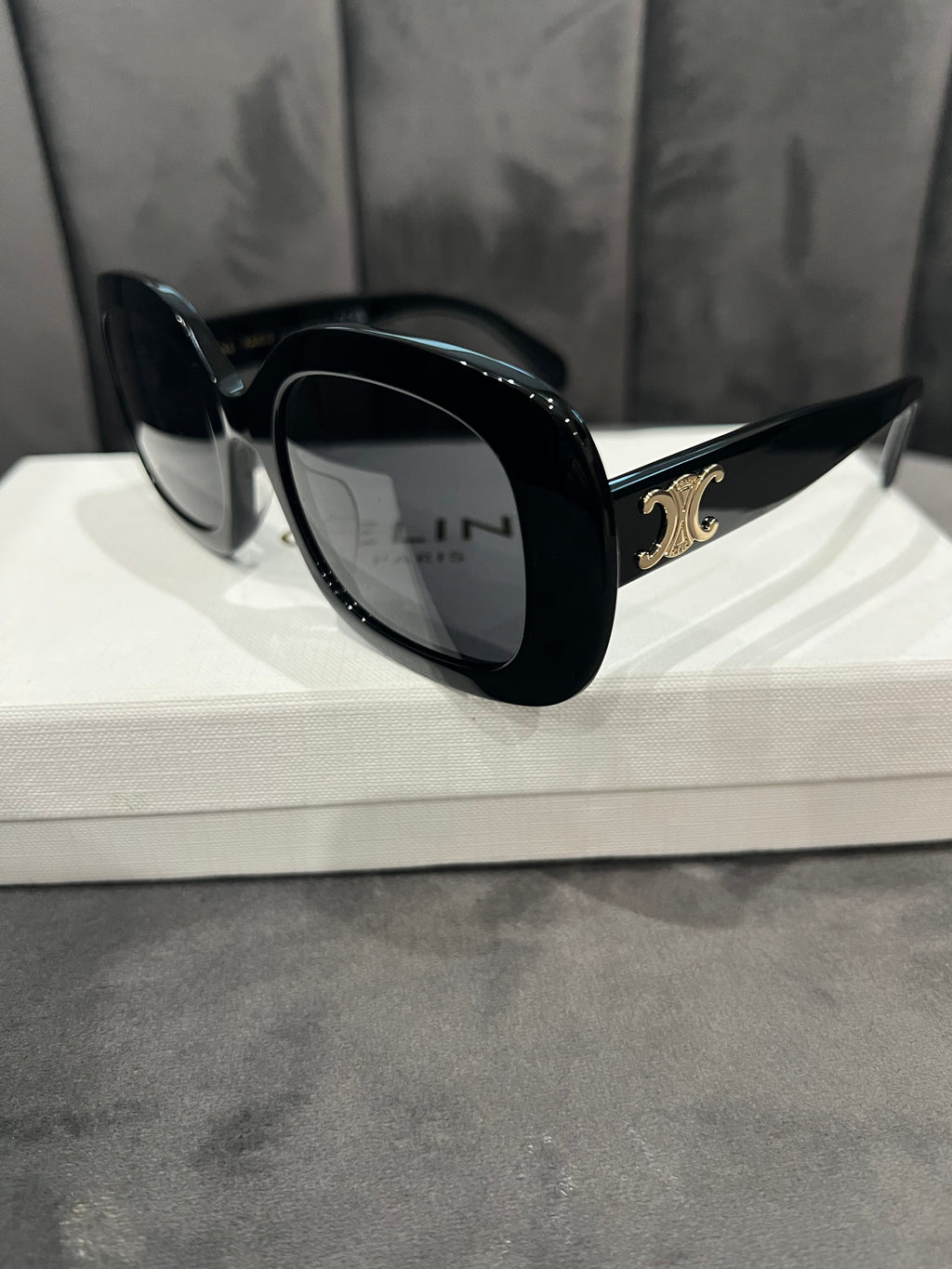 Celine Black Sunglasses with Triomphe Gold Accent