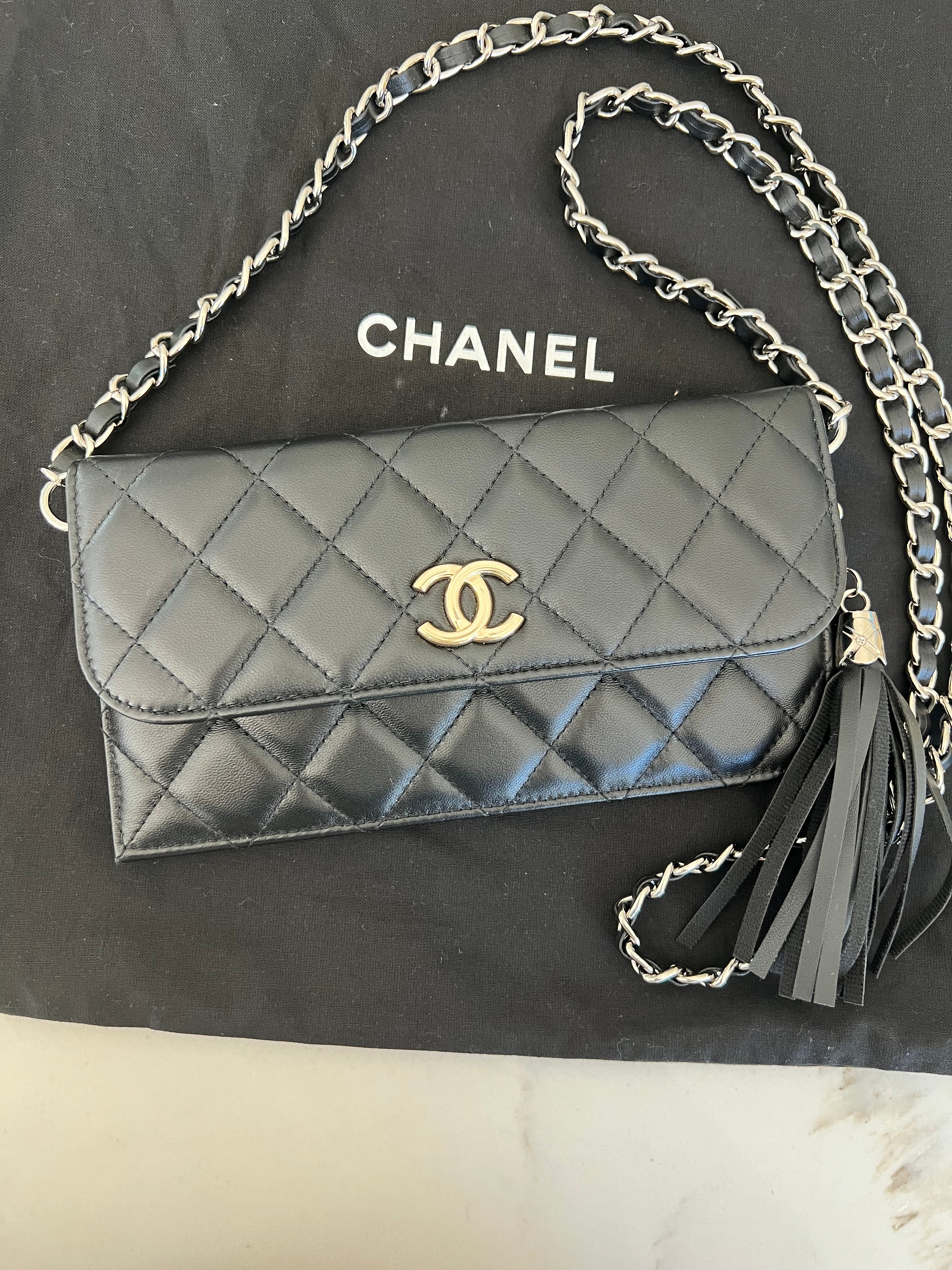 Chanel matelasse quilted clutch