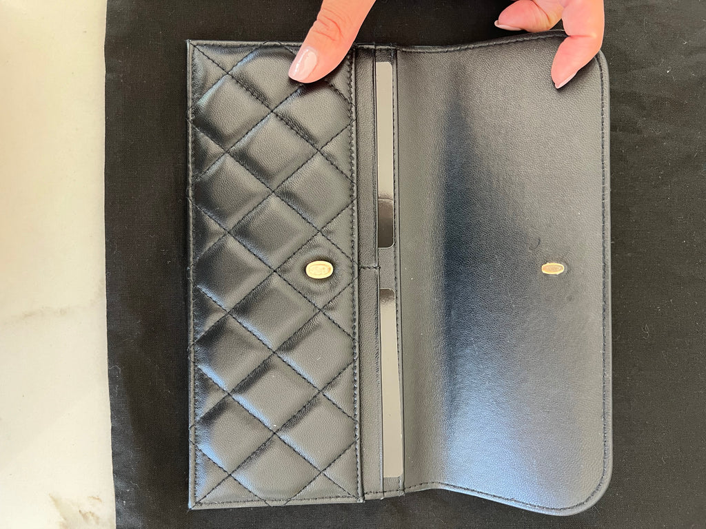 Chanel matelasse quilted clutch