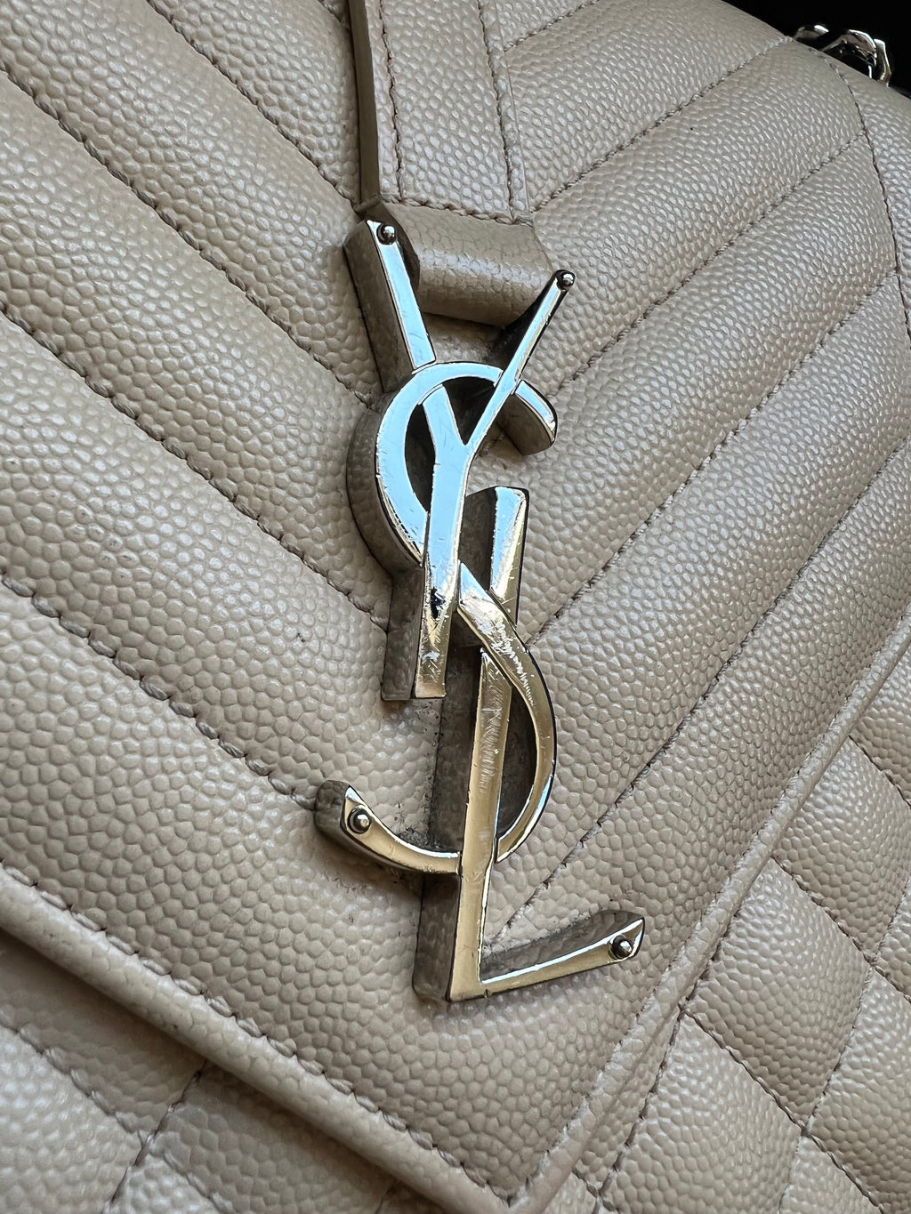 YSL medium envelope flap mixed matelasse bag