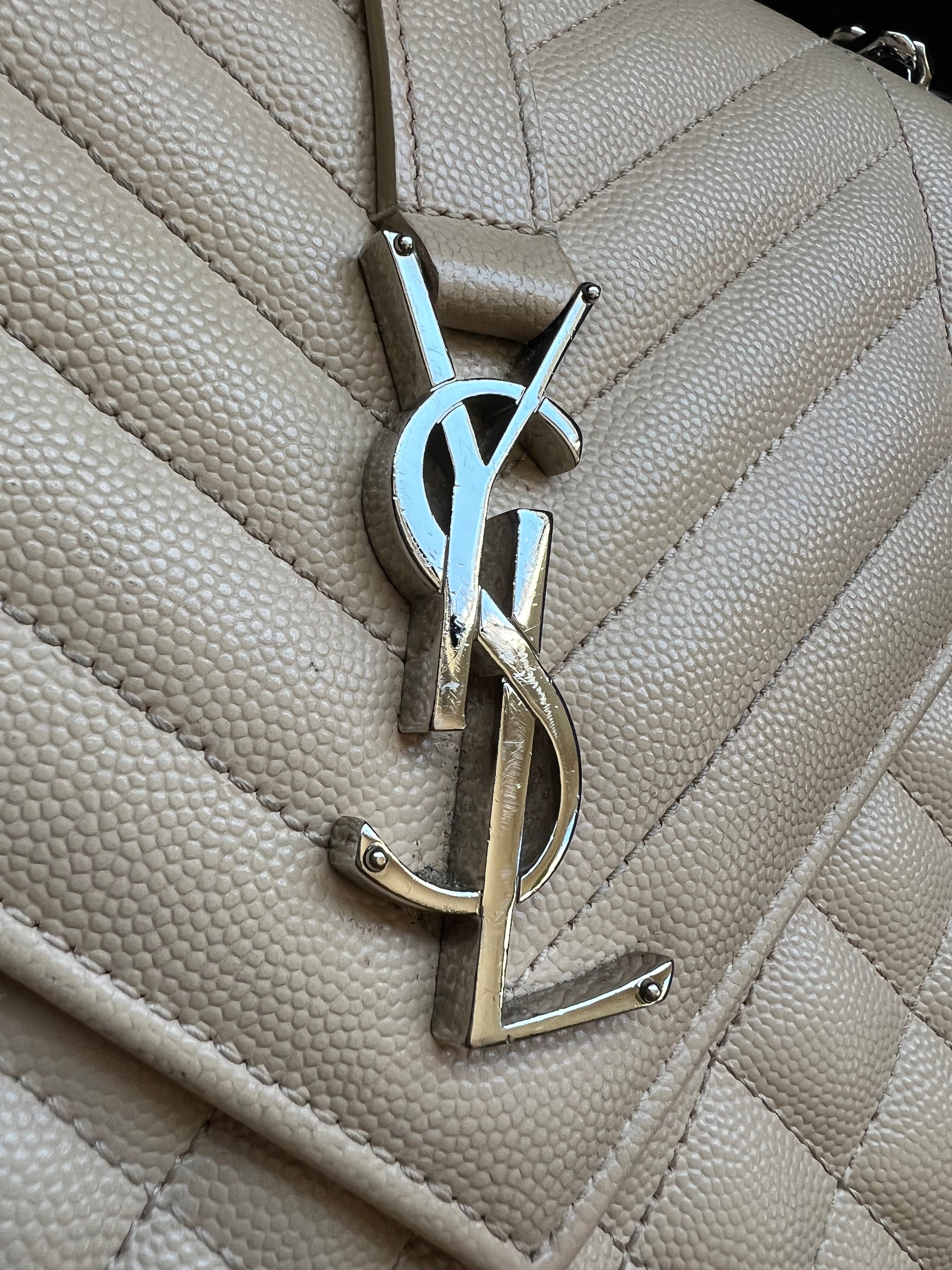 YSL medium envelope flap mixed matelasse bag