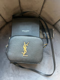 Yves Saint Laurent camera Lou monogram bag pebbled