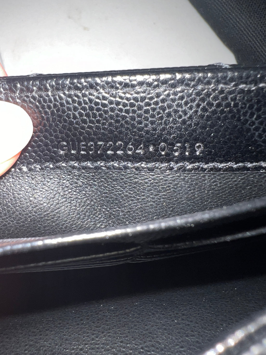 YSL cassandre all black wallet on chain
