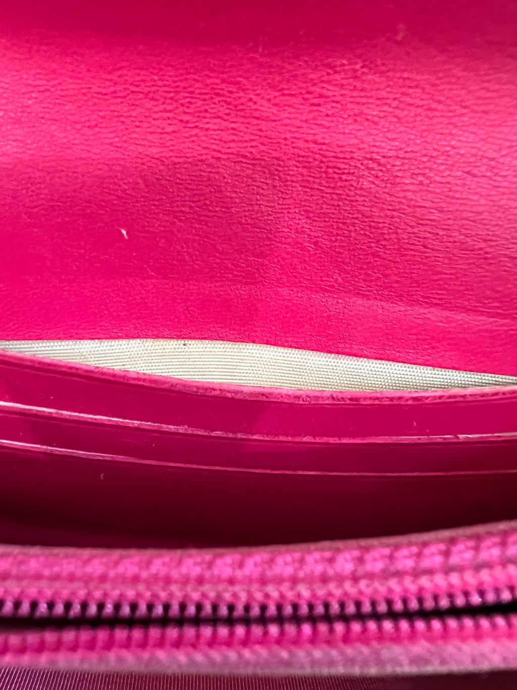 Chanel matelasse pink wallet on chain