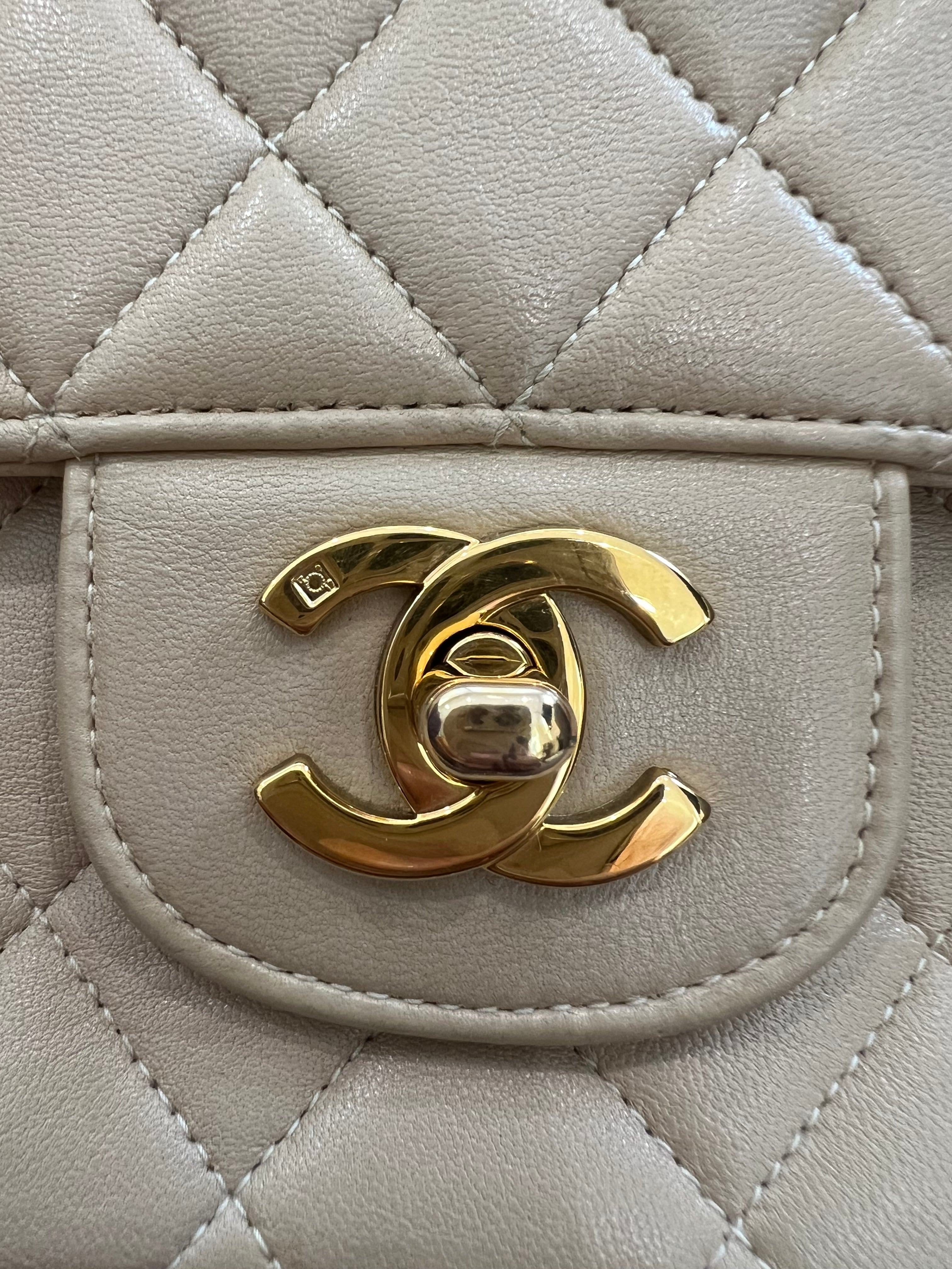 Rare Vintage Chanel Kelly top handle bag 24k Gold Hardware