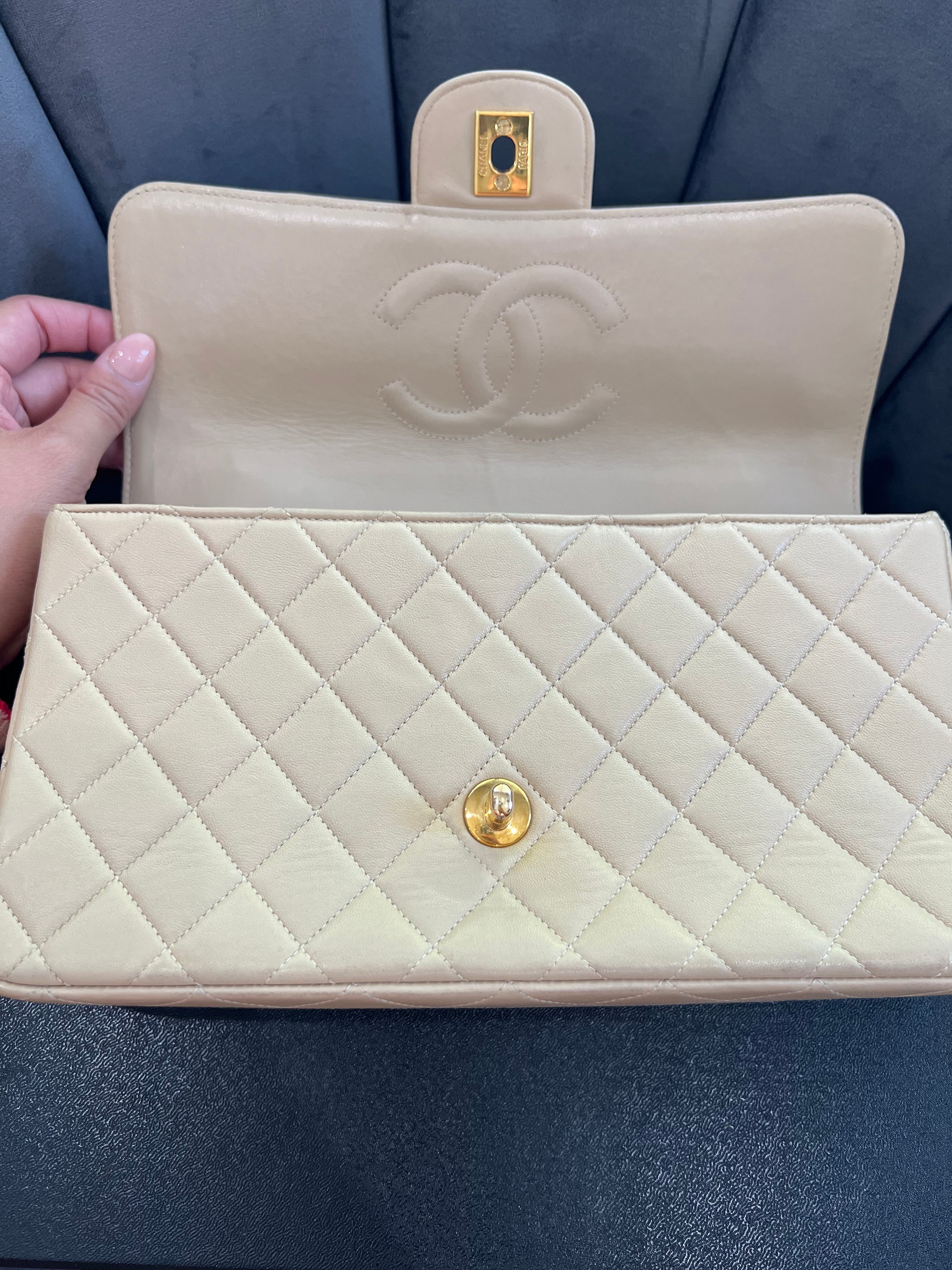 Rare Vintage Chanel Kelly top handle bag 24k Gold Hardware