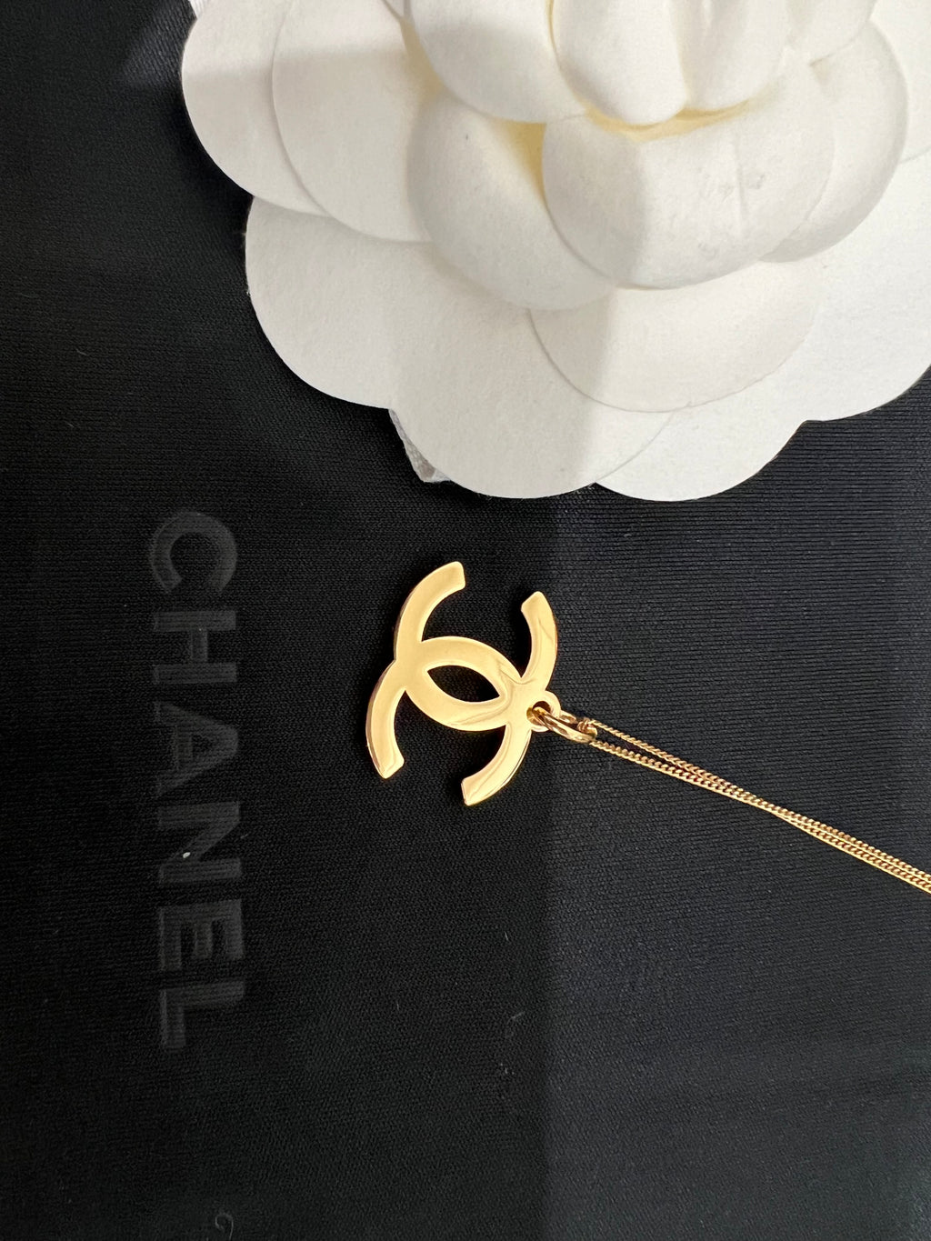 Chanel CC charm necklace