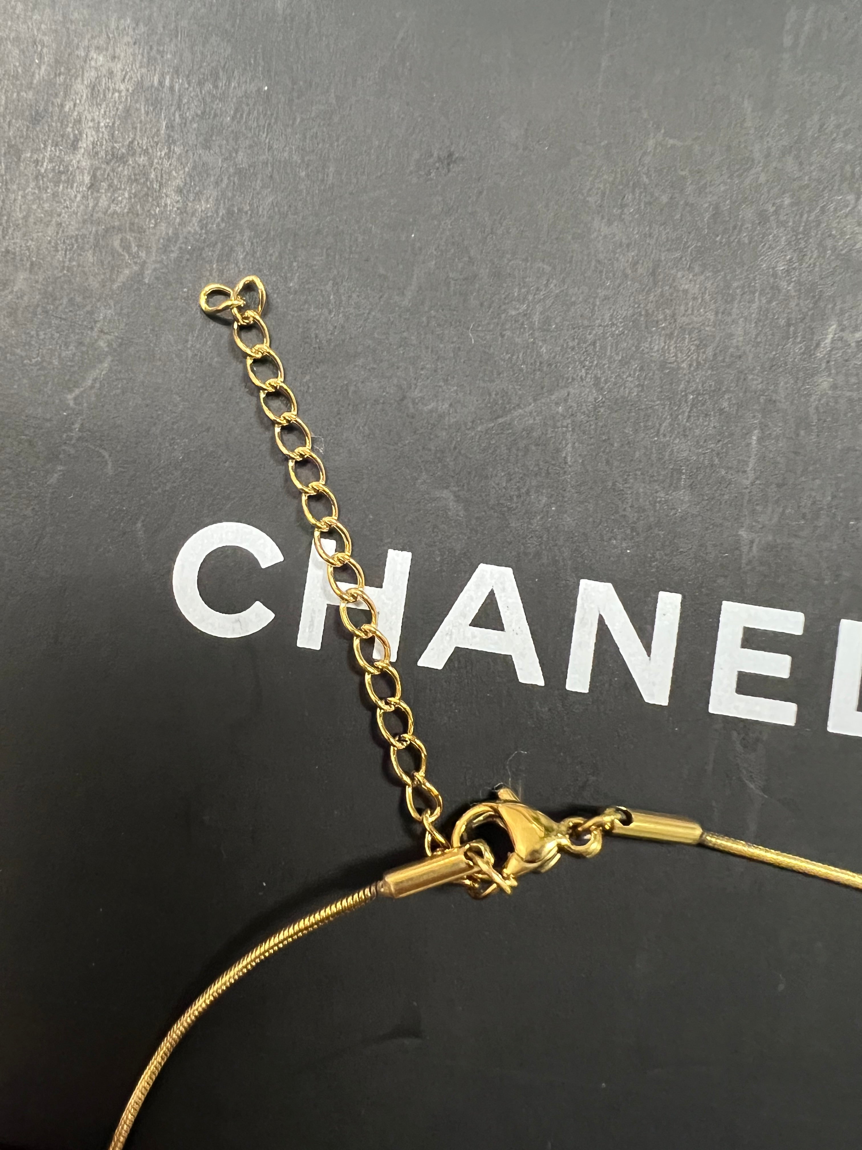 Chanel CC charm necklace