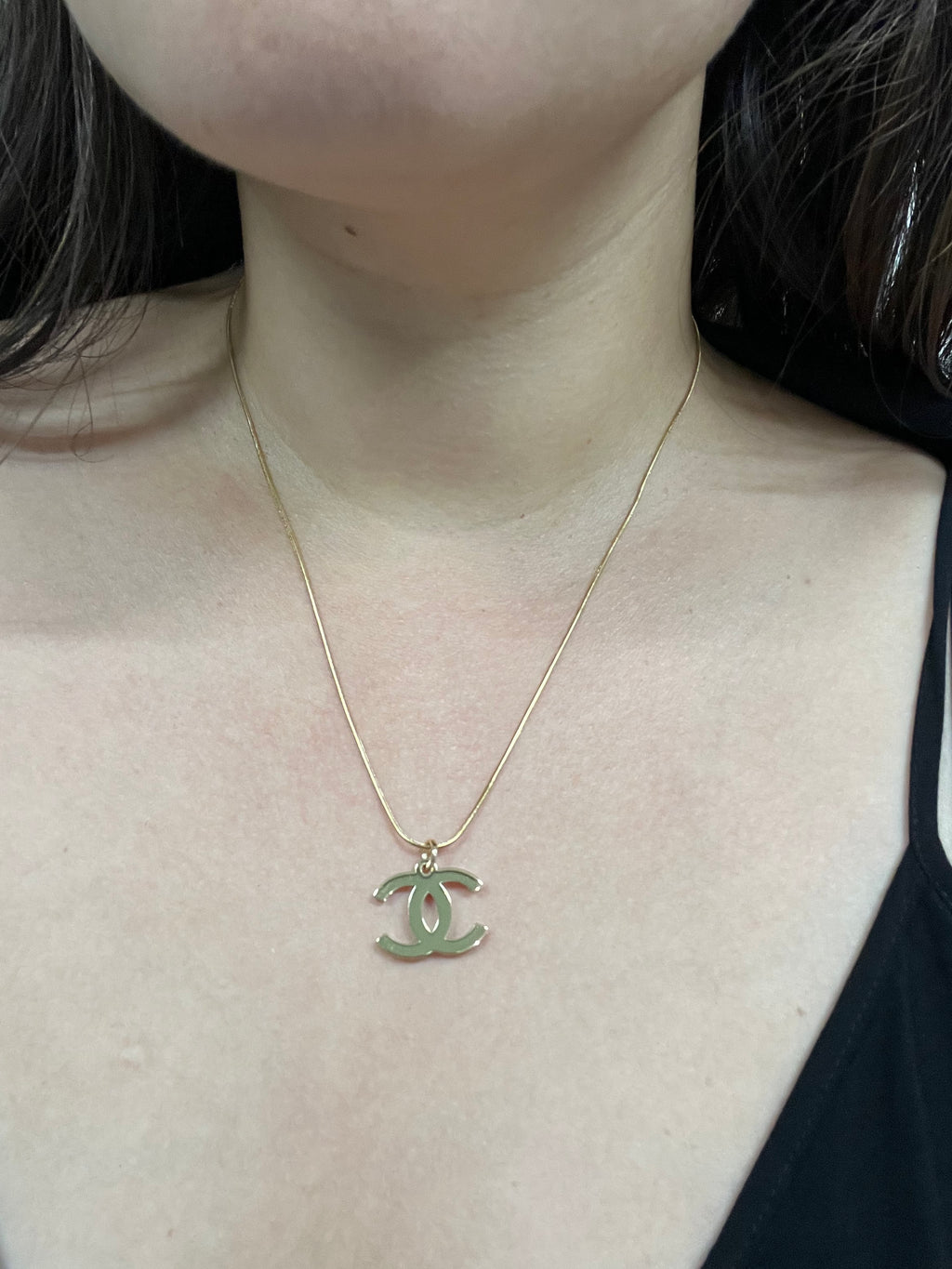 Chanel CC charm necklace