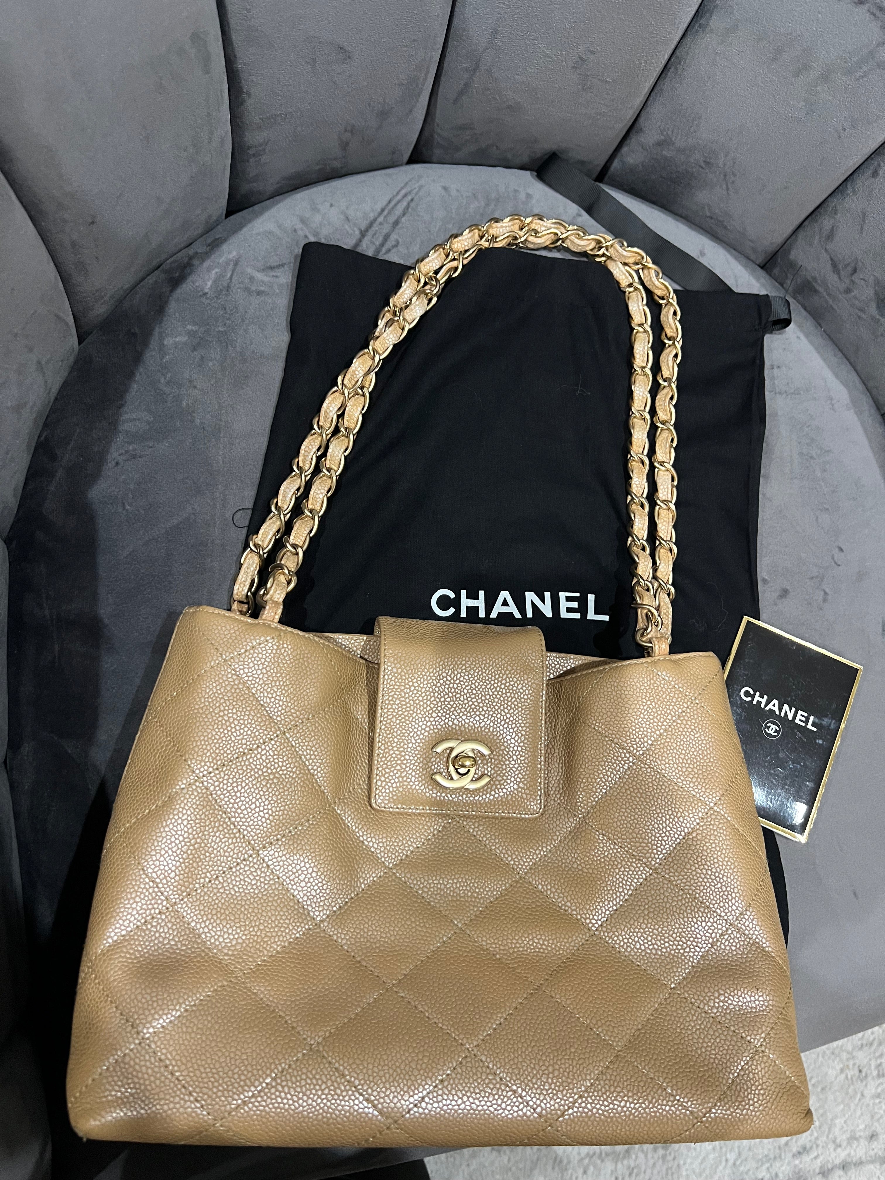 Rare Iridescent CHANEL Kelly Shopper Bag