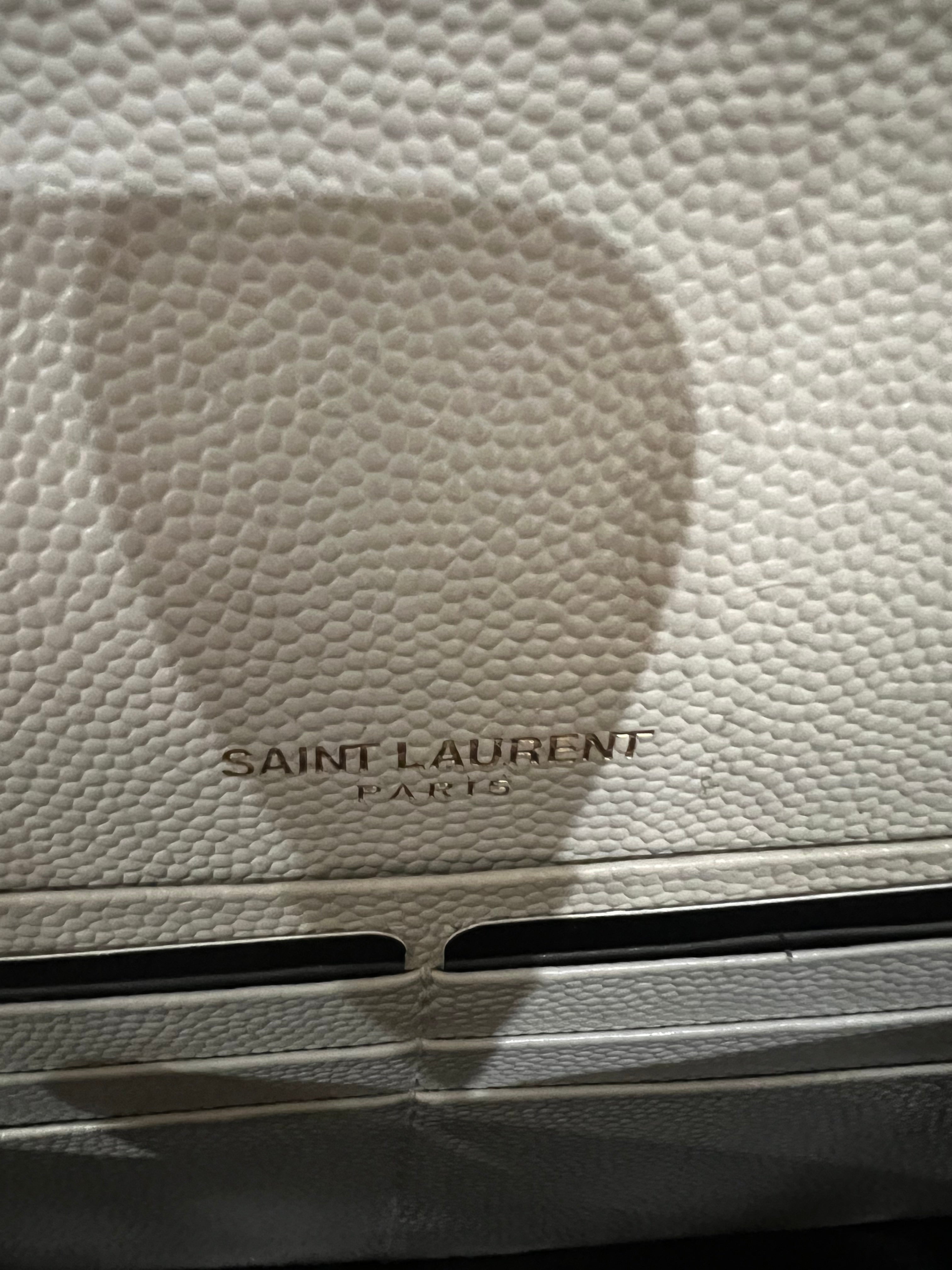 Yves Saint Laurent Cassandre Matelasse Envelope Wallet on chain