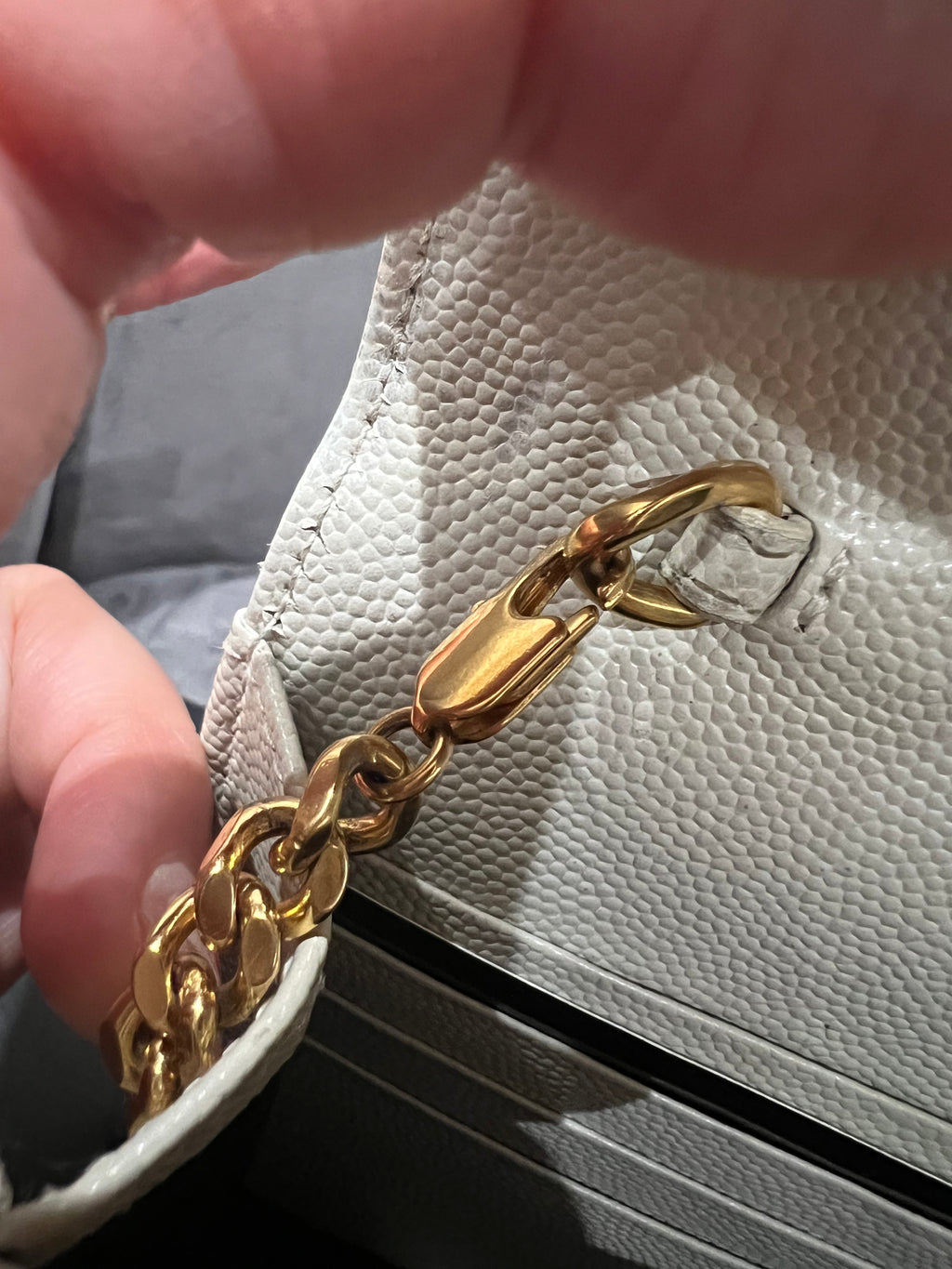 Yves Saint Laurent Cassandre Matelasse Envelope Wallet on chain