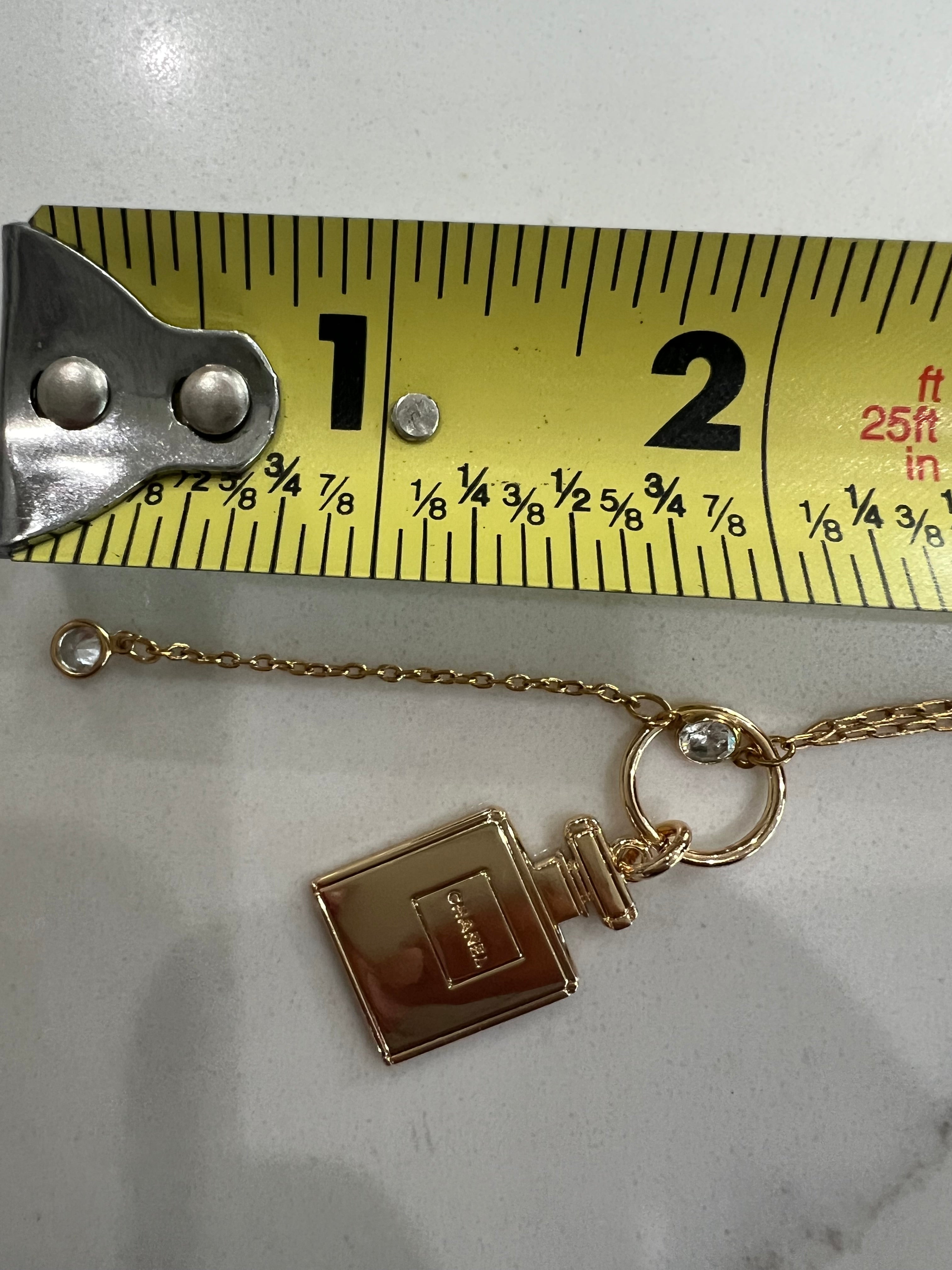 Chanel perfume charm lariat necklace