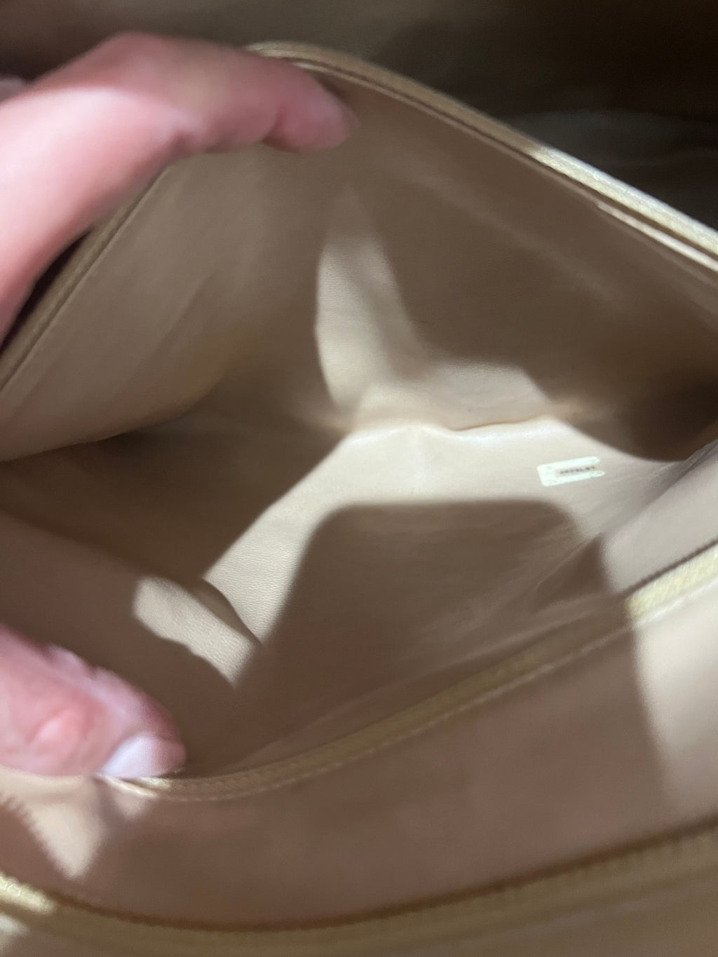 Chanel Chevron Tote in Beige Vintage 24k gold