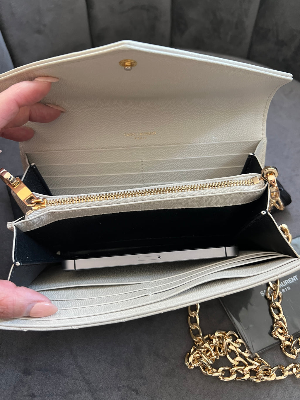 Crema YSL cassandre flap wallet on chain