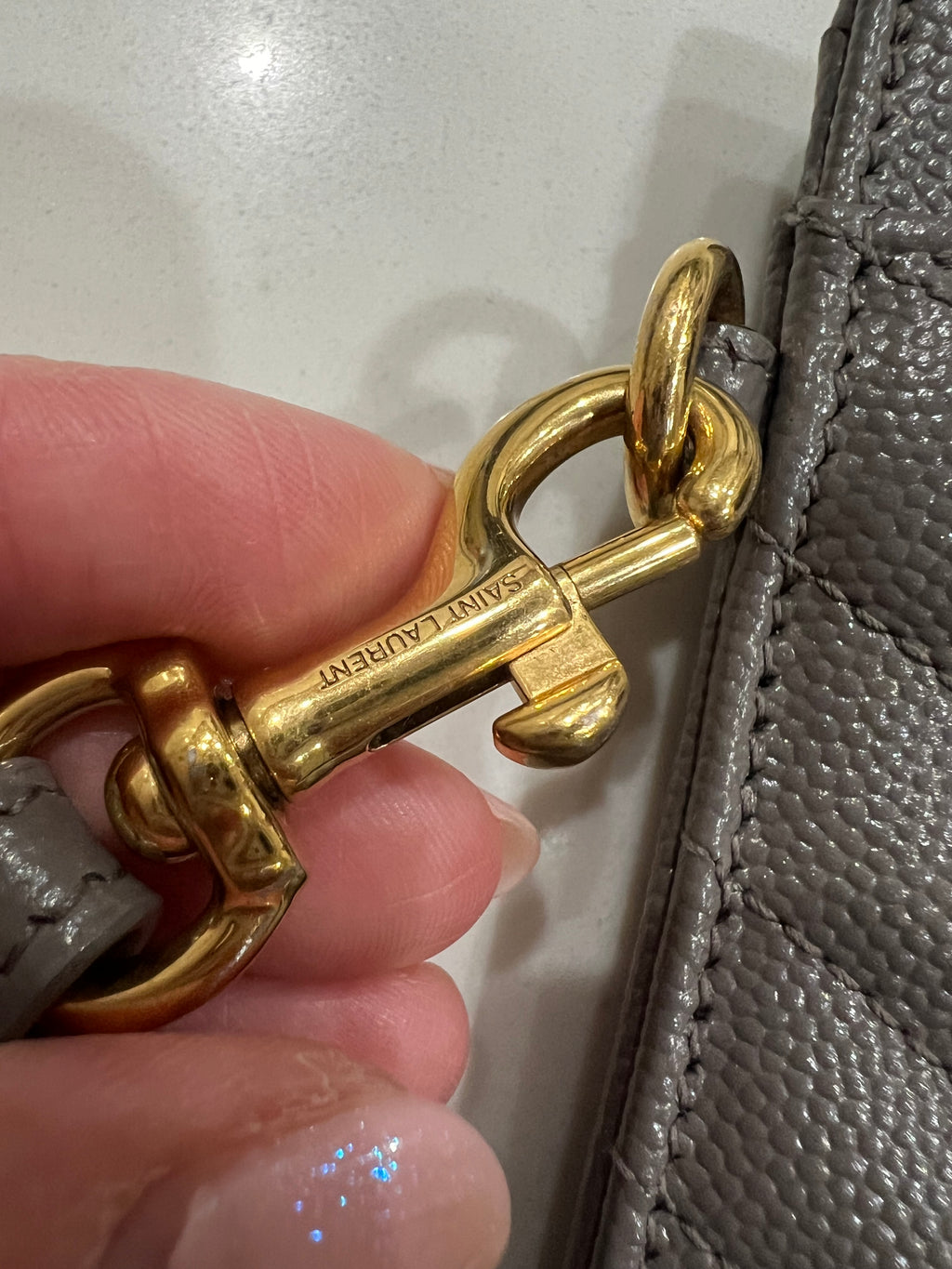 Yves Saint Laurent monogram matelasse wristlet