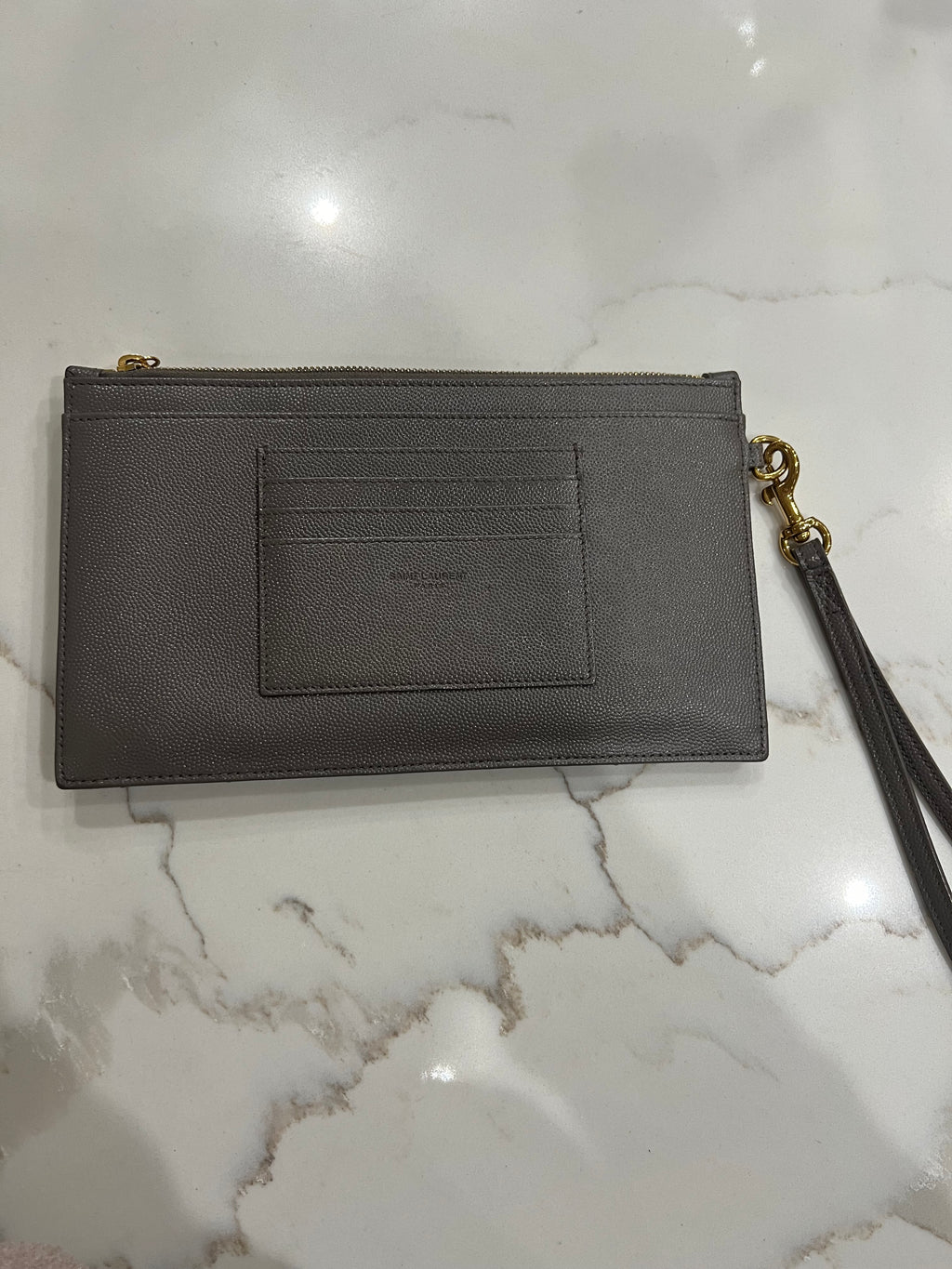 Yves Saint Laurent monogram matelasse wristlet